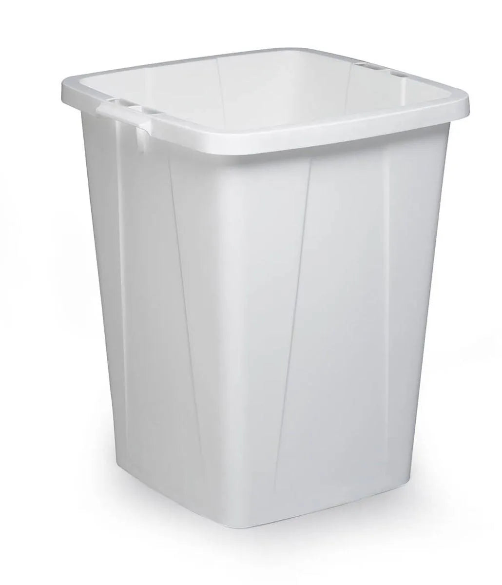 Showing Durable UK's Durable DURABIN 90L Square | Food & Freezer Safe Waste Recycling Bin | White, available as SKU 1800474010 with EAN 7318080474011.