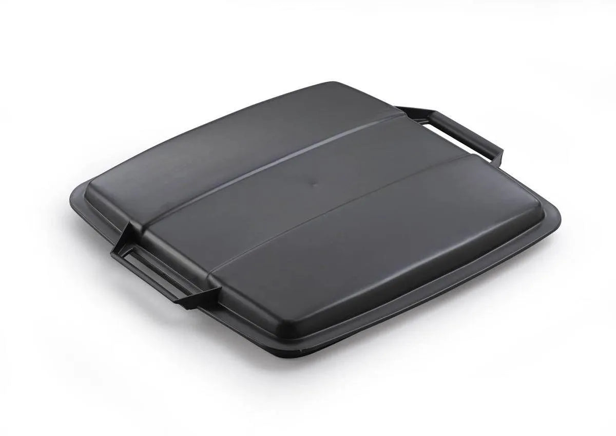 Showing Durable UK's Durable DURABIN 90L Square Recycling Bin Lid | Black, available as SKU 1800475221 with EAN 7318080475759.