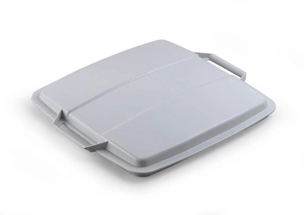 Showing Durable UK's Durable DURABIN 90L Square Recycling Bin Lid | Food & Freezer Safe | Grey, available as SKU 1800475050 with EAN 7318080475056.