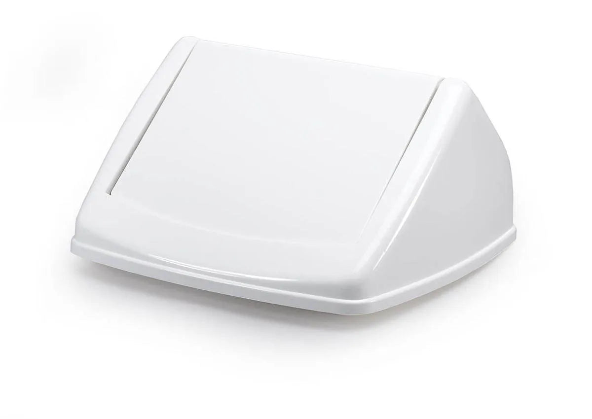 Showing Durable UK's Durable DURABIN Square 40L Flip Swing Lid | Strong Recycling Bin Lid | White, available as SKU 1801574011 with EAN 7318081574017.