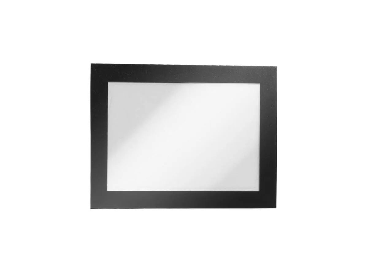 Showing Durable UK's Durable DURAFRAME Magnetic Document Signage Frame for Metal | 5 Pack | A6 Black, available as SKU 494801 with EAN 4005546406909.