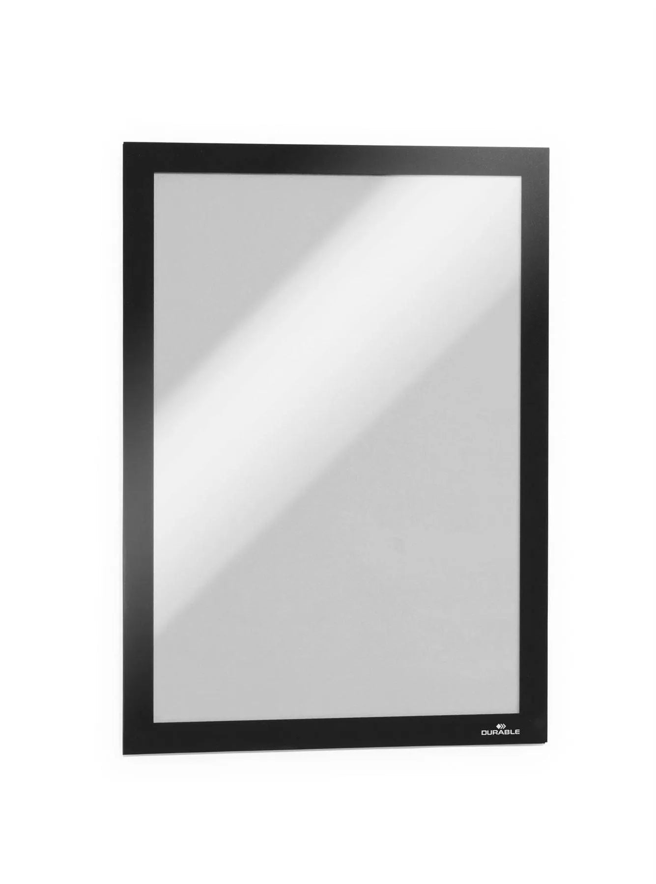 Showing Durable UK's Durable DURAFRAME Self Adhesive Magnetic Signage Frame | 10 Pack | A4 Black, available as SKU 488201 with EAN 4005546405810.