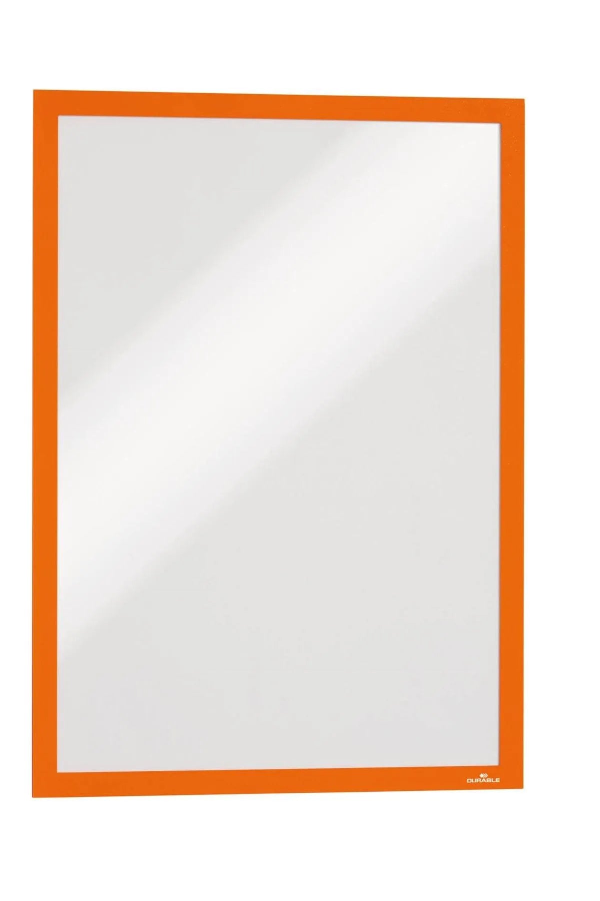 Showing Durable UK's Durable DURAFRAME Self Adhesive Magnetic Signage Frame | 6 Pack | A3 Orange, available as SKU 488309 with EAN 4005546405896.