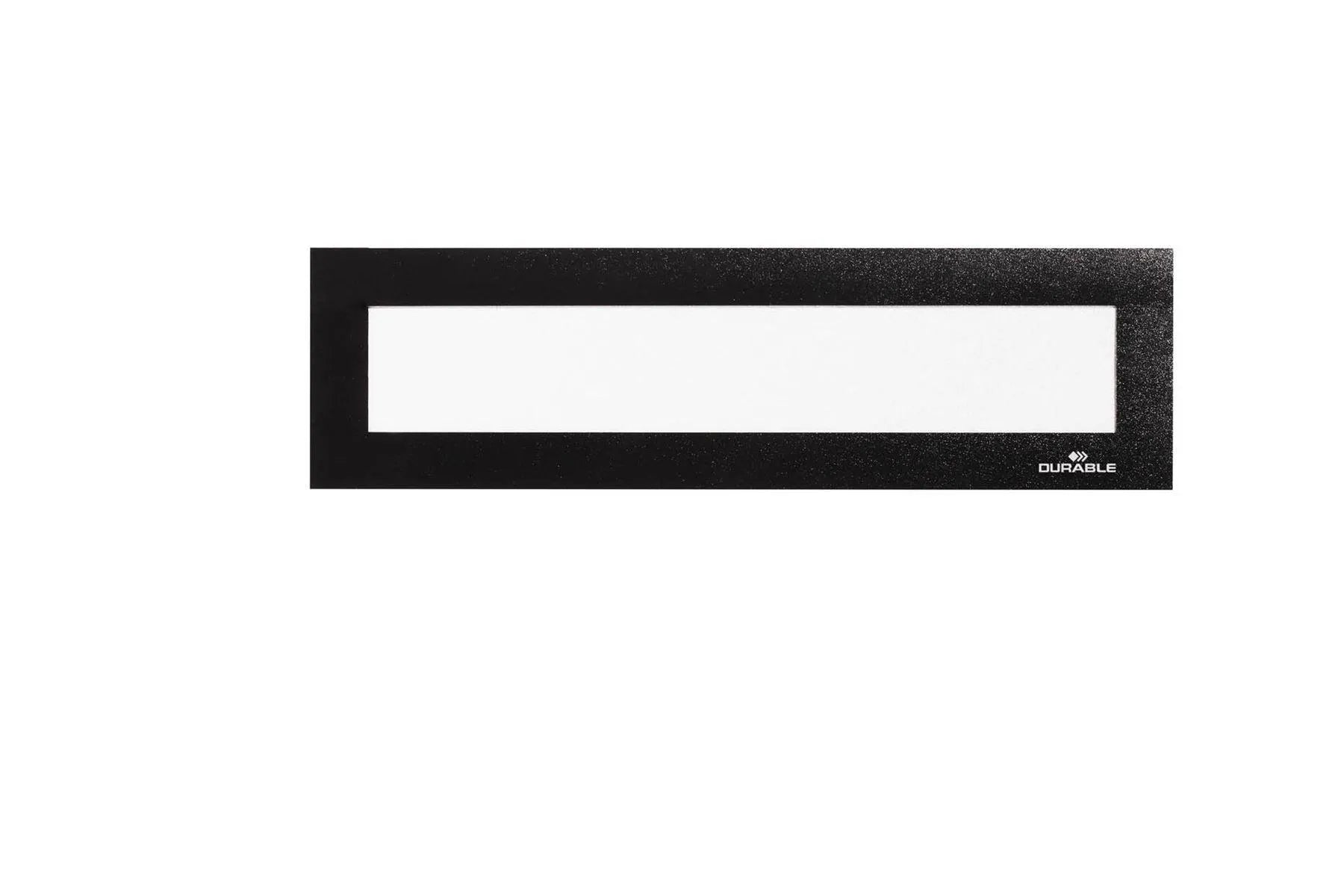 Showing Durable UK's Durable DURAFRAME TOP Magnetic Signage Title Frame for A4 | 5 Pack | Black, available as SKU 498601 with EAN 4005546407197.