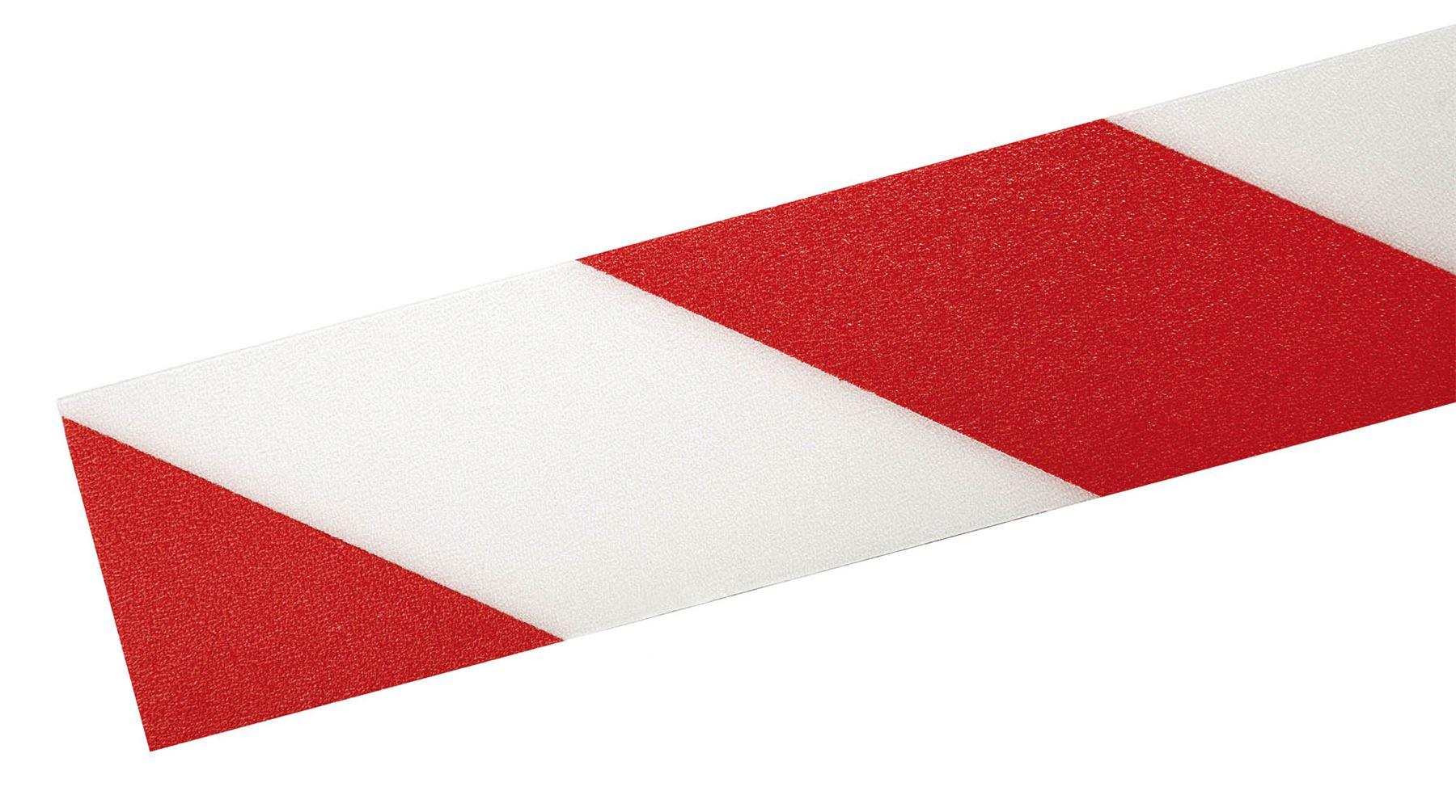 Showing Durable UK's Durable DURALINE Safety Non-Slip Hazard Warning Tape | 50mm x 30m | Red/White, available as SKU 1726132 with EAN 4005546982496.