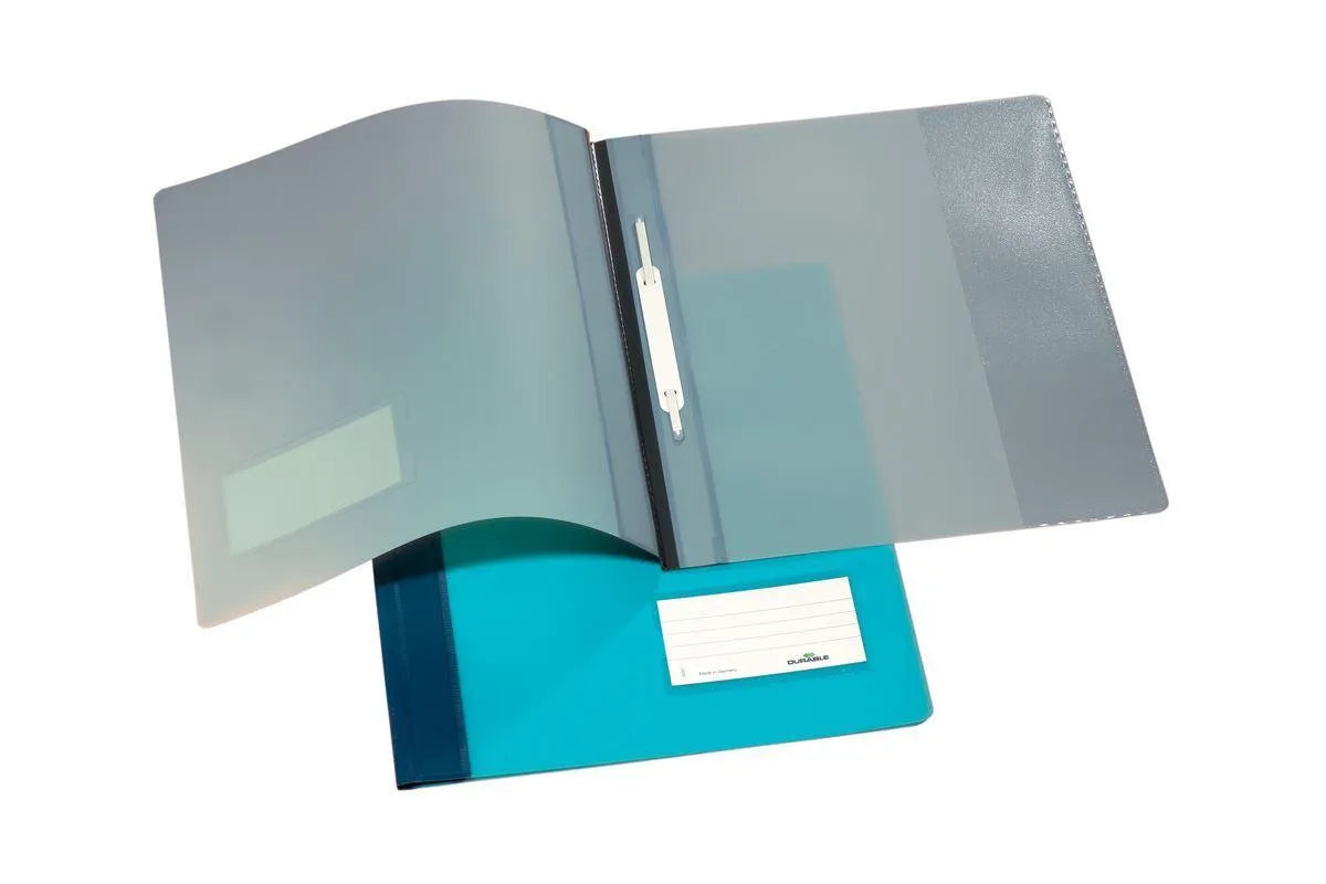 Showing Durable UK's Durable DURALUX Document Project File Report Folder | 25 Pack | A4+ | Purple, available as SKU 268012-25 with EAN 4005546218786.