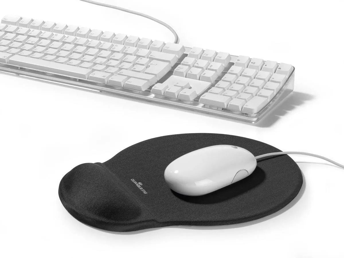 Showing Durable UK's Durable ERGOTOP Soft Touch Mouse Mat with Gel Support Wrist Rest Pad | Grey, available as SKU 574858 with EAN 4005546570358.