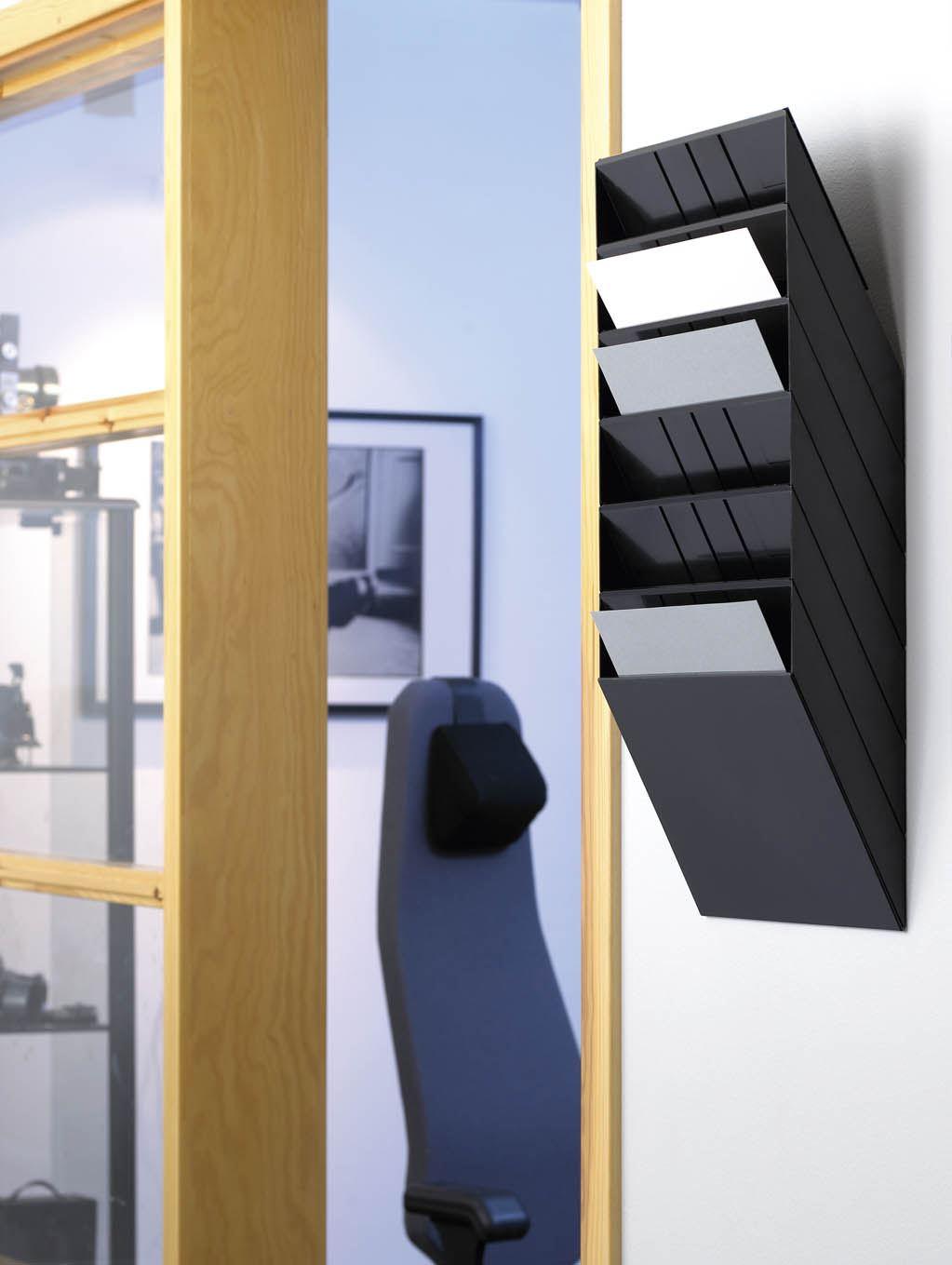 Showing Durable UK's Durable FLEXIBOXX 6 Wall Mounted Literature Holder | A4 Landscape | Black, available as SKU 1709785060 with EAN 7318089785064.