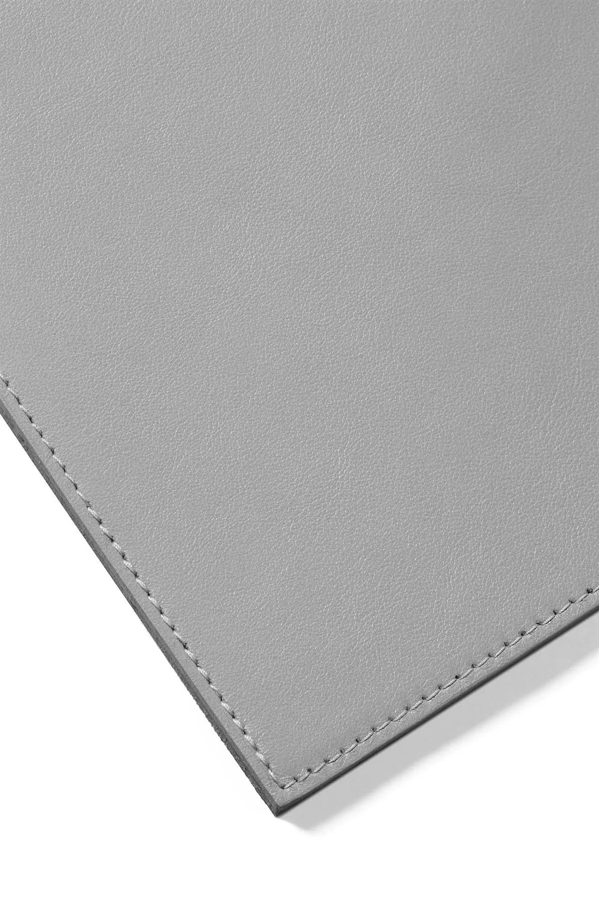 Showing Durable UK's Durable Genuine Leather Non-Slip Desk Mat PC Keyboard Pad | 65x45 cm | Grey, available as SKU 730510 with EAN 4005546990385.