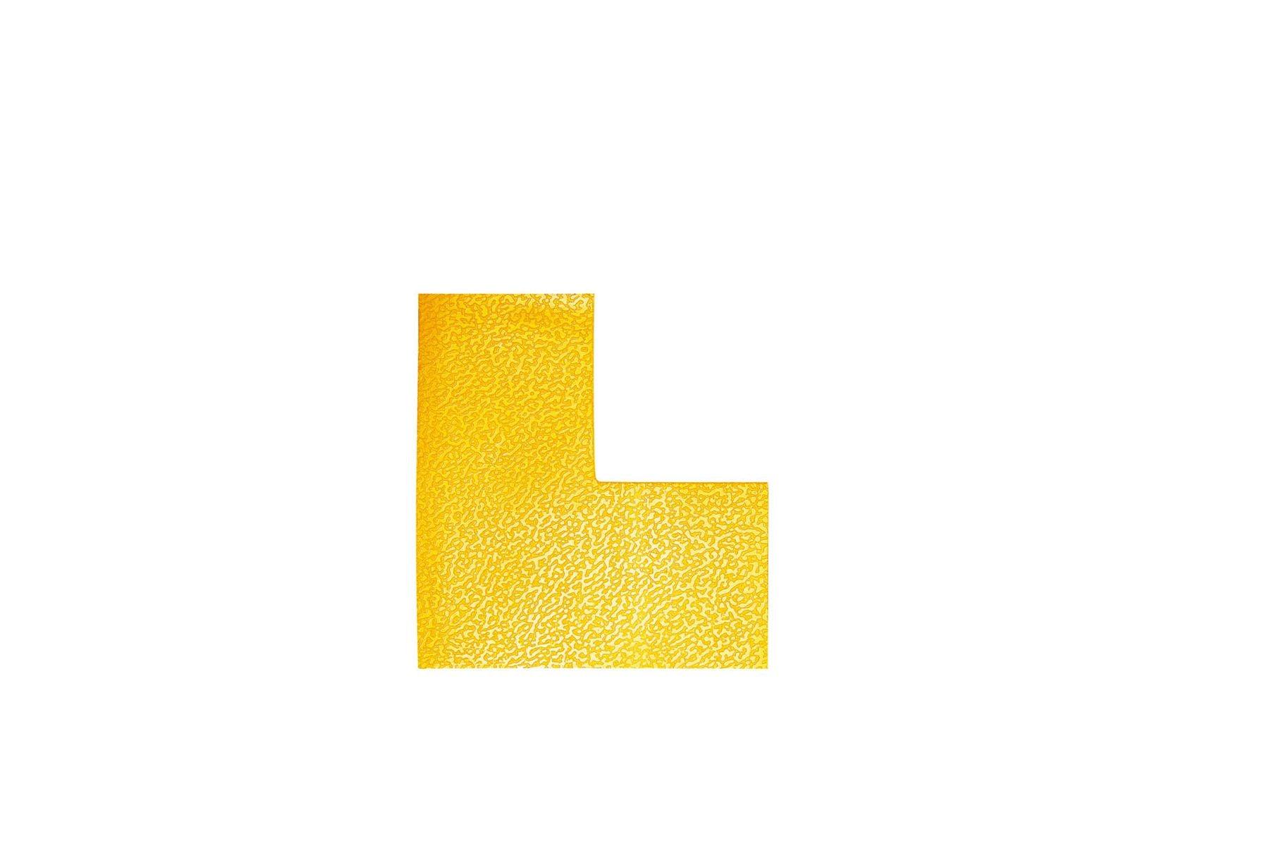 Showing Durable UK's Durable Heavy Duty Adhesive Floor Marking L Shape Corner | 10 Pack | Yellow, available as SKU 170204 with EAN 4005546983578.