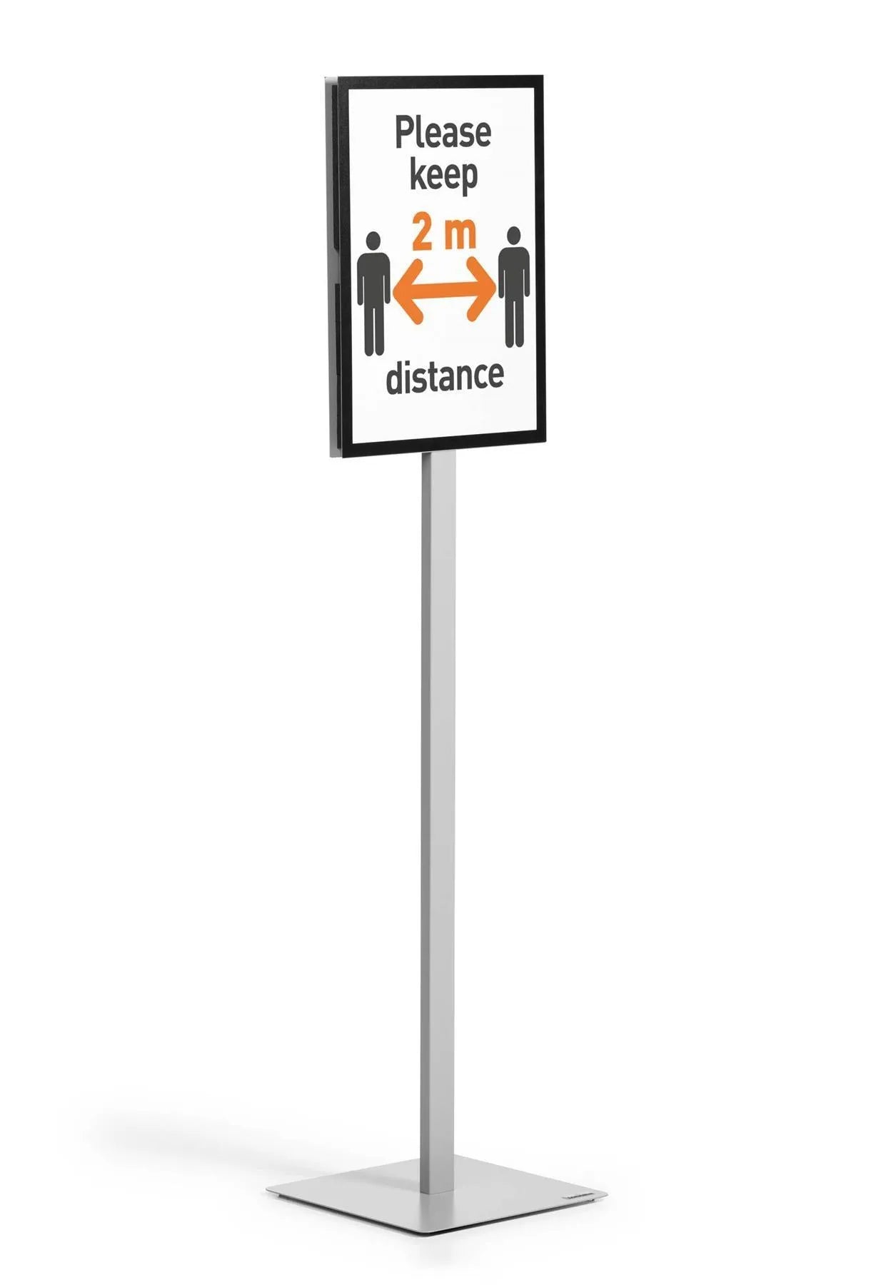 Showing Durable UK's Durable INFO STAND BASIC Aluminium Display Panel Info Floor Sign A3 | 1.4m, available as SKU 501357 with EAN 4005546730332.