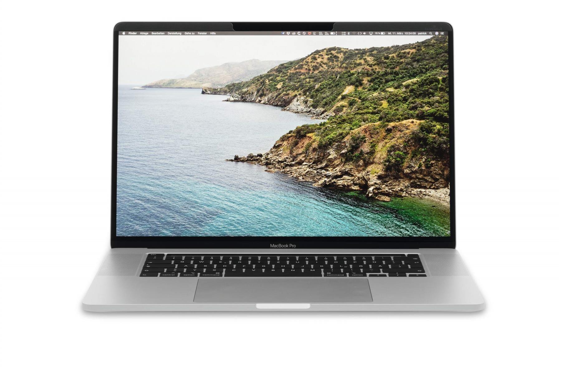 Showing Durable UK's Durable Magnetic Privacy Filter with Blue Light Filter MacBook Pro 16" 2021, available as SKU 515857 with EAN 4005546735351.