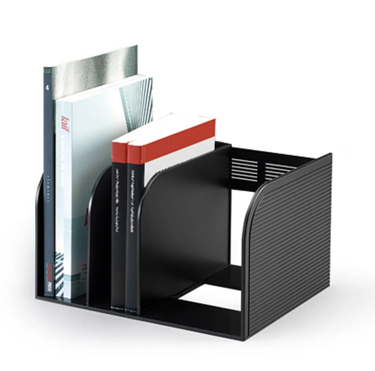 Showing Durable UK's Durable OPTIMO Magazine Book Stand Desk File Holder Book Organiser | Grey, available as SKU 1709018058 with EAN 4005546108155.