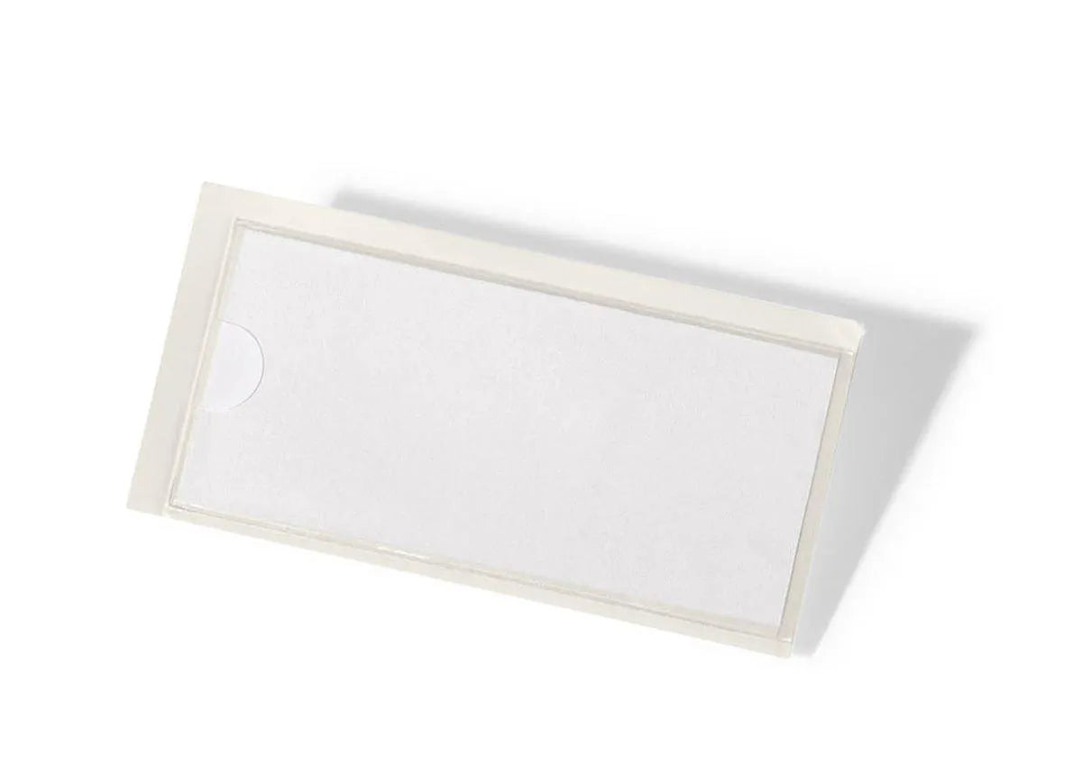 Showing Durable UK's Durable POCKETFIX Self-Adhesive Clear Label Sleeve Pockets | 10 Pack | 32x76mm, available as SKU 802119 with EAN 4005546806815.