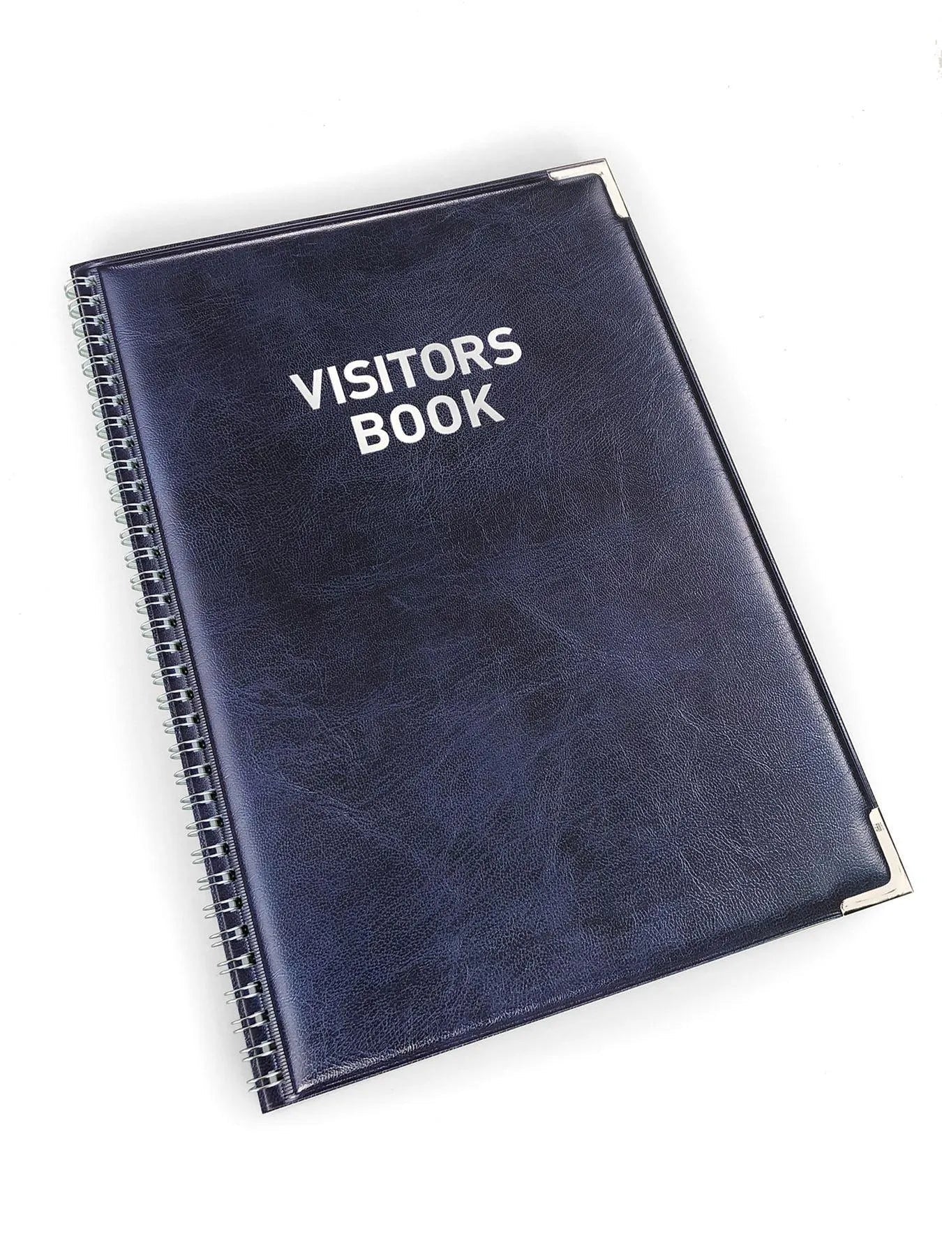 Showing Durable UK's Durable PU Leather GDPR Visitor Book | 100 Name Badges & Security Sheet | Blue, available as SKU 146365 with EAN 4005546100890.