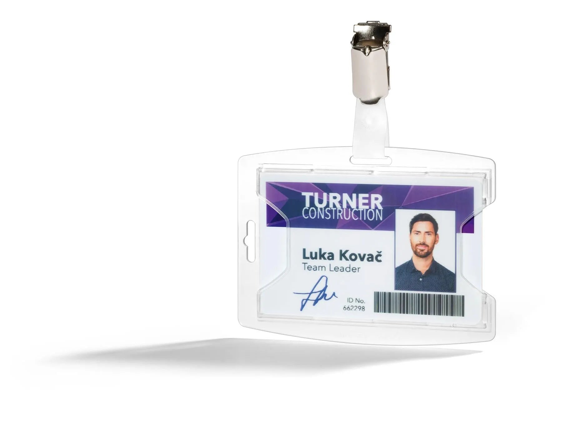 Showing Durable UK's Durable reXycle 1 Card Security Pass ID Badge Holders with Clip | 25 Pack, available as SKU 896119 with EAN 4005546739960.