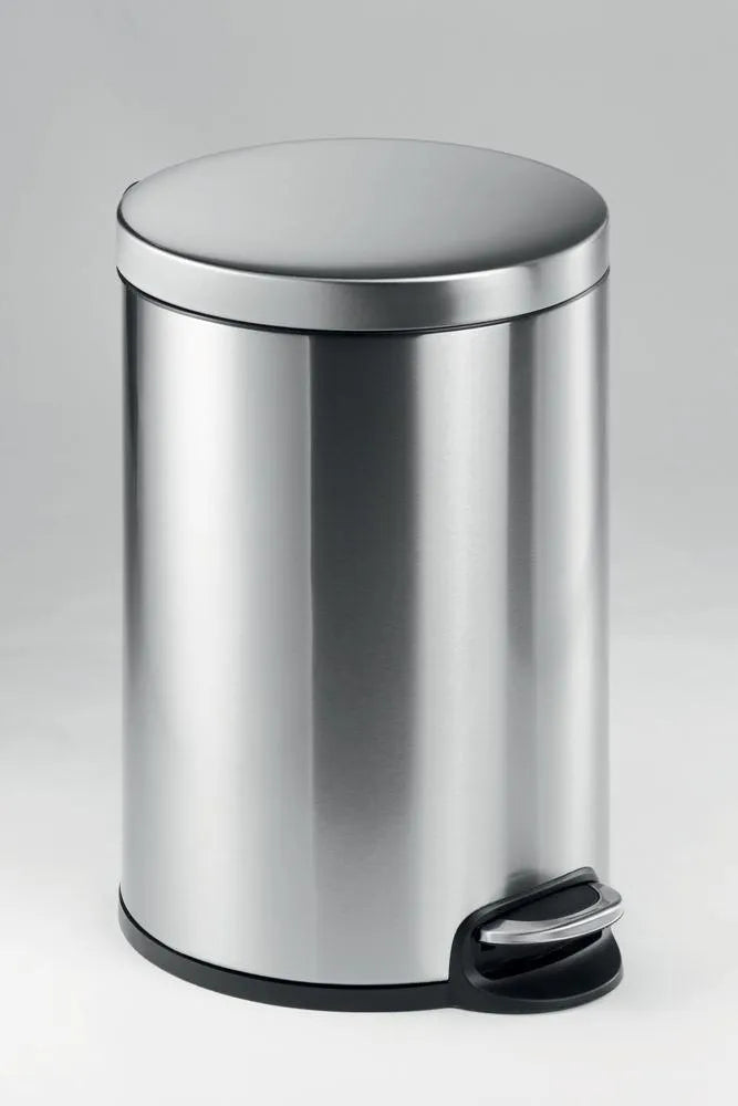 Showing Durable UK's Durable Round Stainless Steel Pedal Bin | 20 Litre | Silver, available as SKU 340223 with EAN 4005546301983.