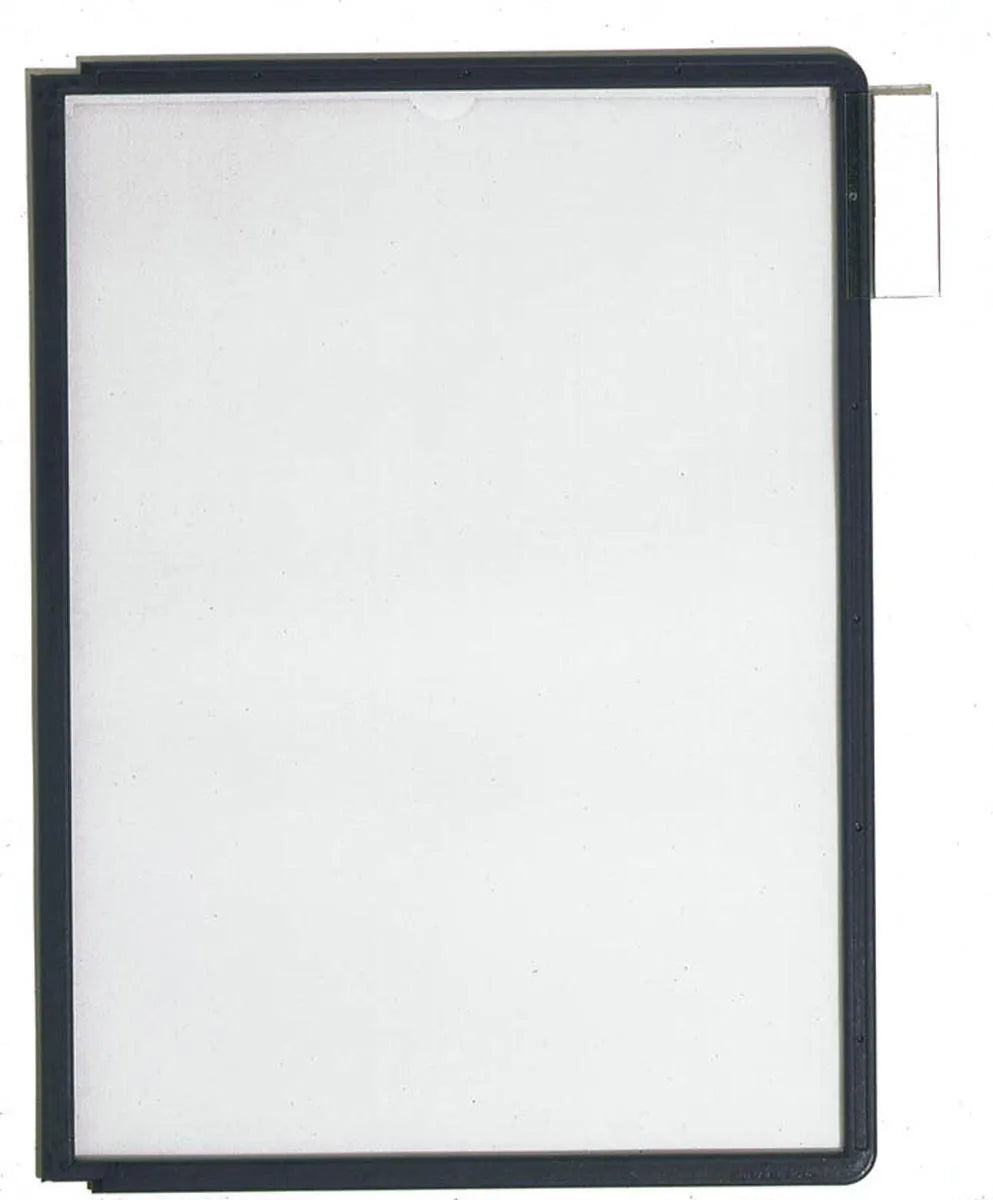 Showing Durable UK's Durable SHERPA Replacement Display Panels | 5 Pack | A4 Black, available as SKU 560601 with EAN 4005546571256.