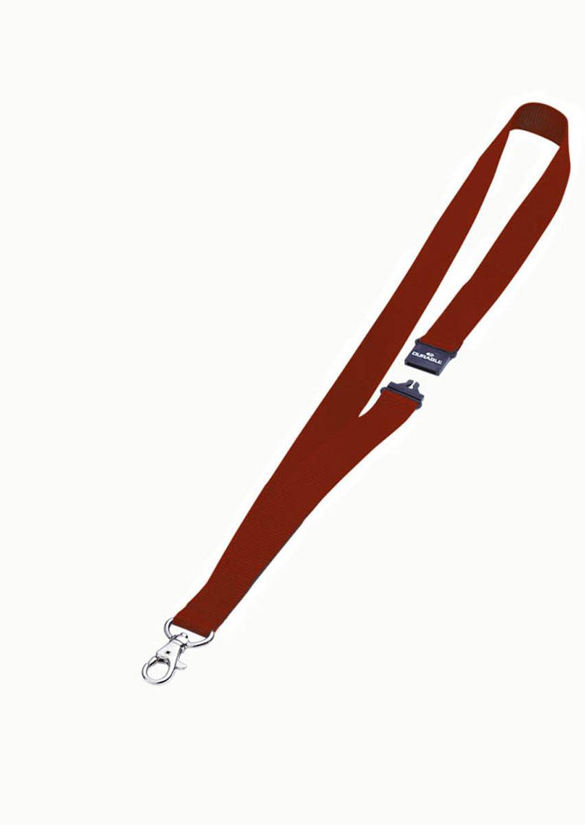 Showing Durable UK's Durable Soft Neck Lanyards with Clip and Safety Release | 10 Pack | Red, available as SKU 813703 with EAN 4005546800103.