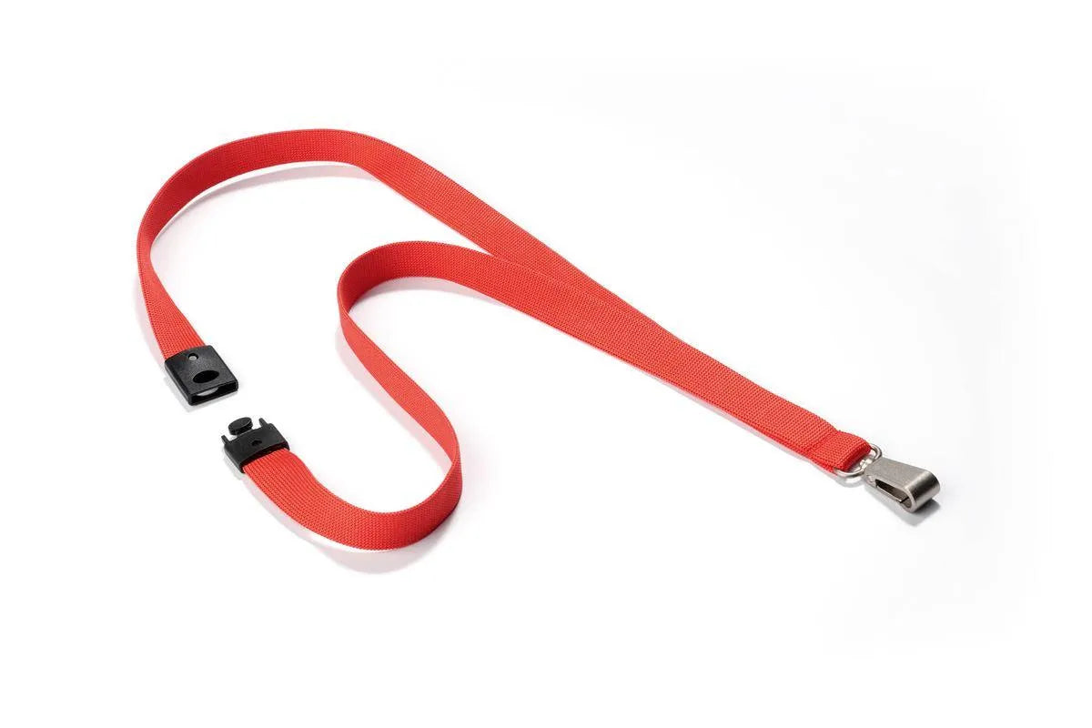 Showing Durable UK's Durable Soft Premium Neck Lanyards with Clip and Safety Release| 10 Pack | Coral, available as SKU 8127136 with EAN 4005546808659.