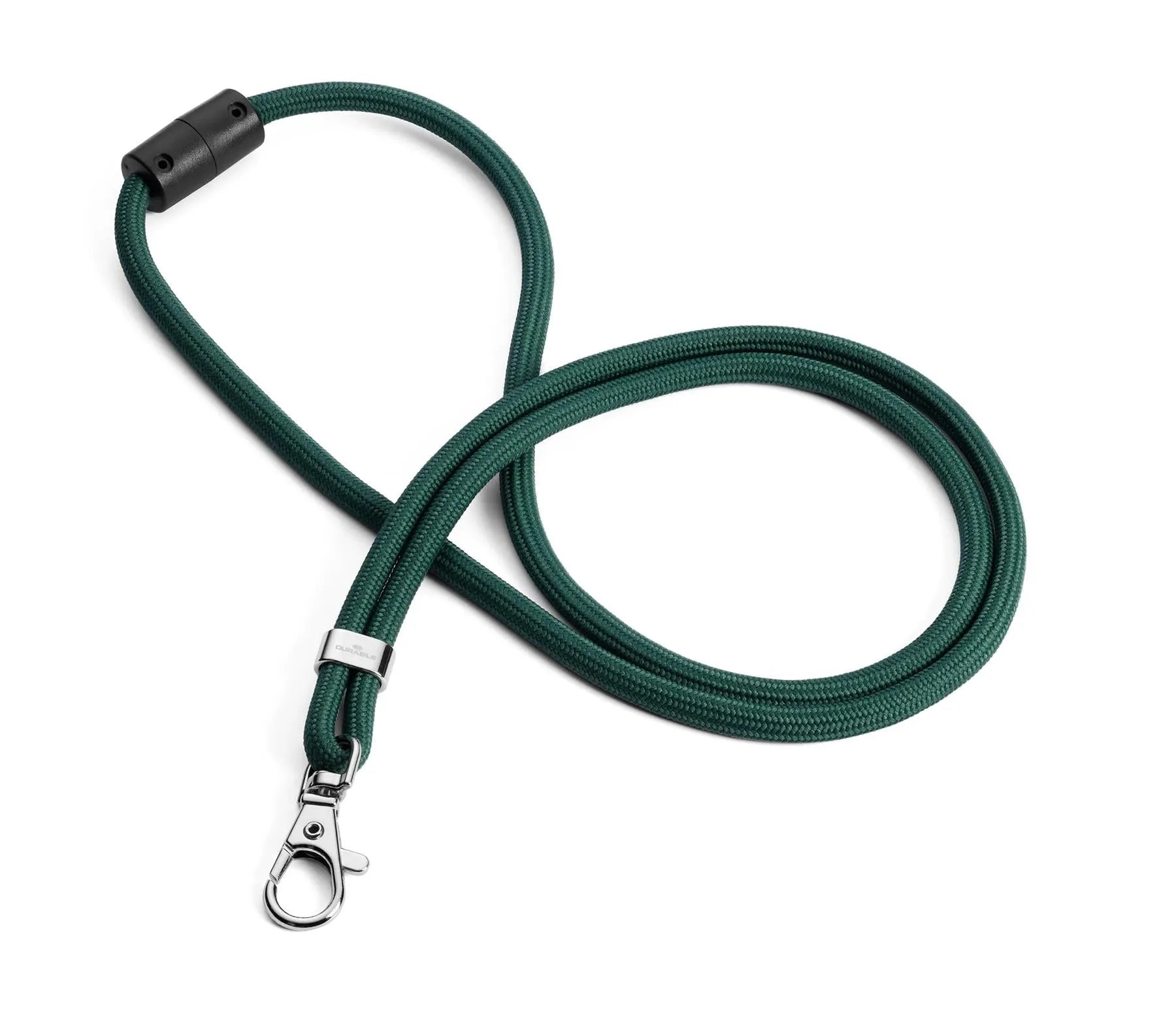 Showing Durable UK's Durable Soft Recycled Fabric Lanyards with Safety Release| 10 Pack | Green, available as SKU 824105 with EAN 4005546741079.