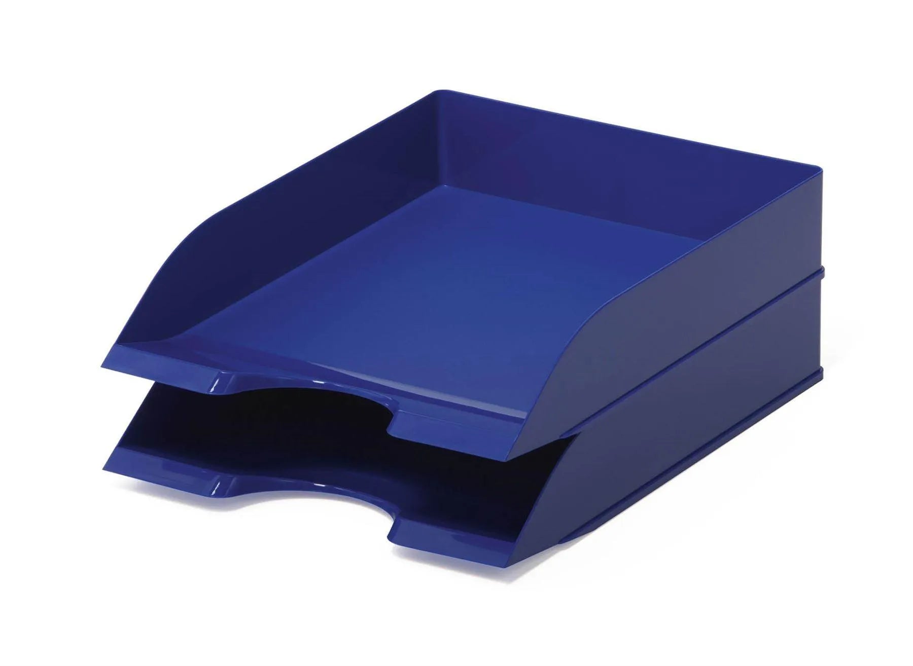 Showing Durable UK's Durable Stackable Letter Tray Document Organiser Paper File | A4+ Blue, available as SKU 1701672040 with EAN 7318081672041.