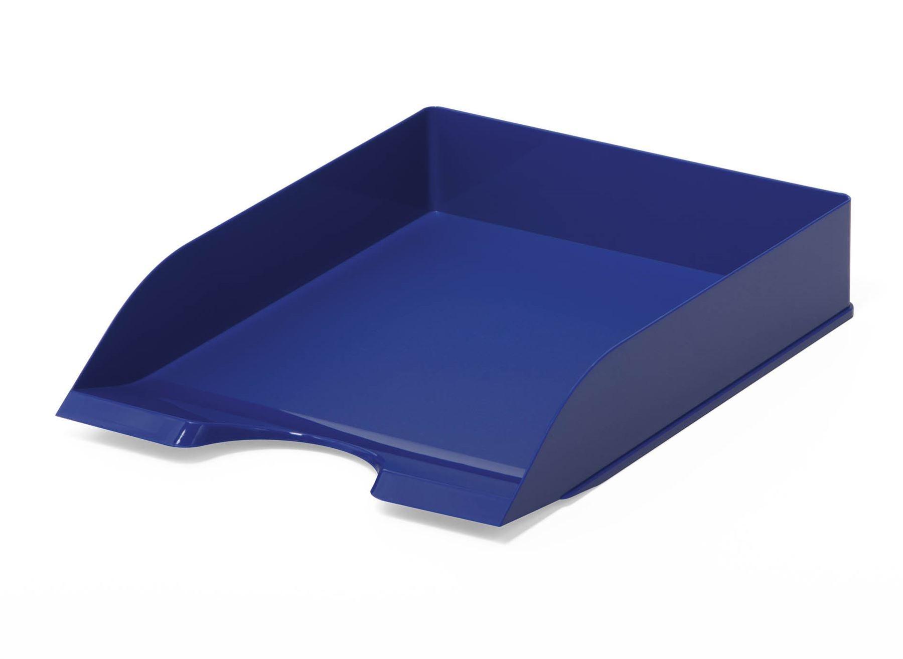 Showing Durable UK's Durable Stackable Letter Tray Document Organiser Paper File | A4+ Blue, available as SKU 1701672040 with EAN 7318081672041.