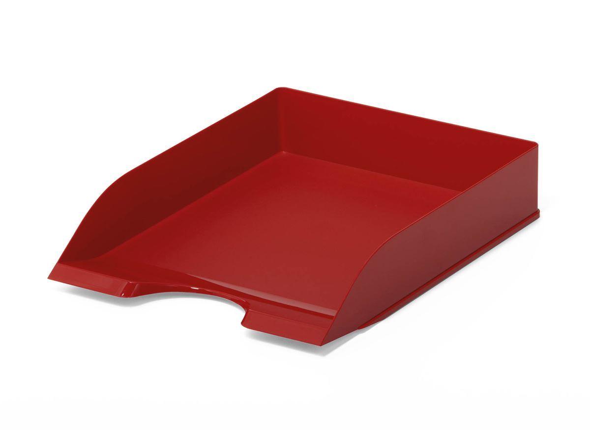 Showing Durable UK's Durable Stackable Letter Tray Document Organiser Paper File | A4+ Red, available as SKU 1701672080 with EAN 7318081672089.