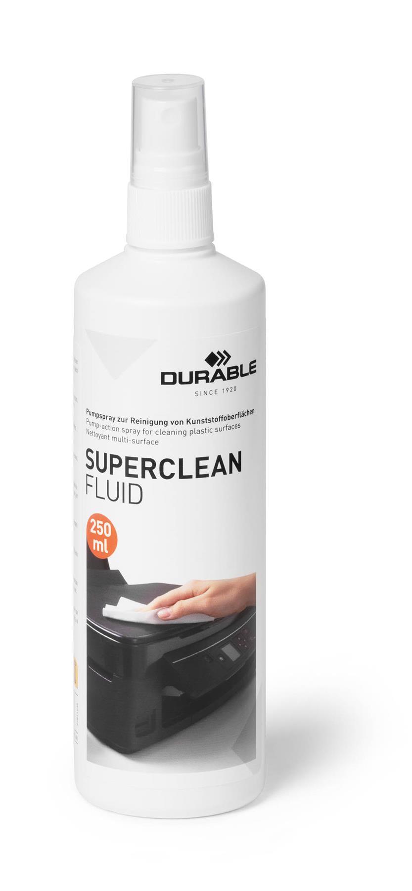 Showing Durable UK's Durable SUPERCLEAN Anti-Static Electronics Tech Cleaning Spray Fluid | 250ml, available as SKU 578119 with EAN 4005546503370.