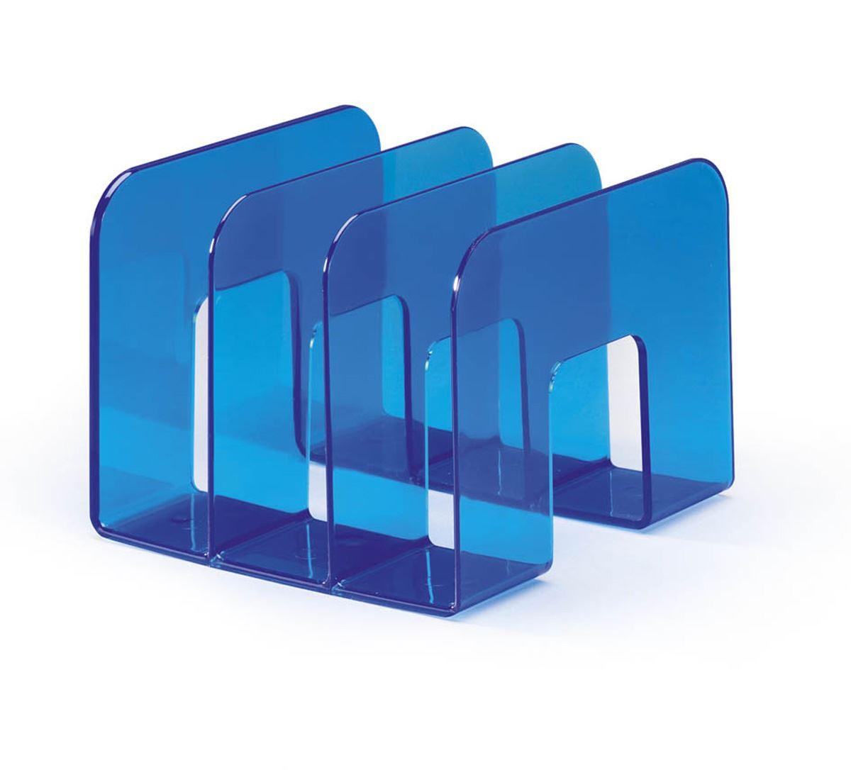 Showing Durable UK's Durable TREND Magazine Stand Desk File Holder Book Organiser | Clear Blue, available as SKU 1701395540 with EAN 7318081395544.