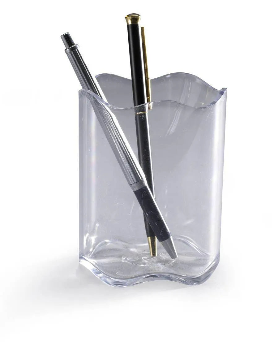 Showing Durable UK's Durable TREND Pen Pot Pencil Holder Desk Tidy Transparent Organizer Cup | Clear, available as SKU 1701235400 with EAN 7318081235406.