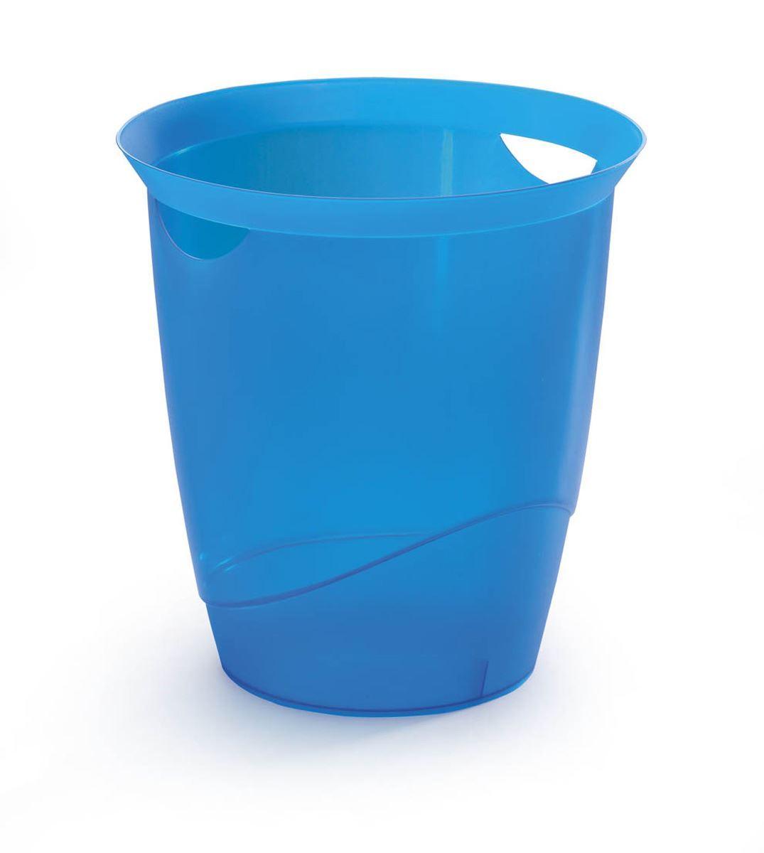 Showing Durable UK's Durable TREND Plastic Waste Recycling Bin | 16 Litre | Light Blue, available as SKU 1701710540 with EAN 7318081710545.