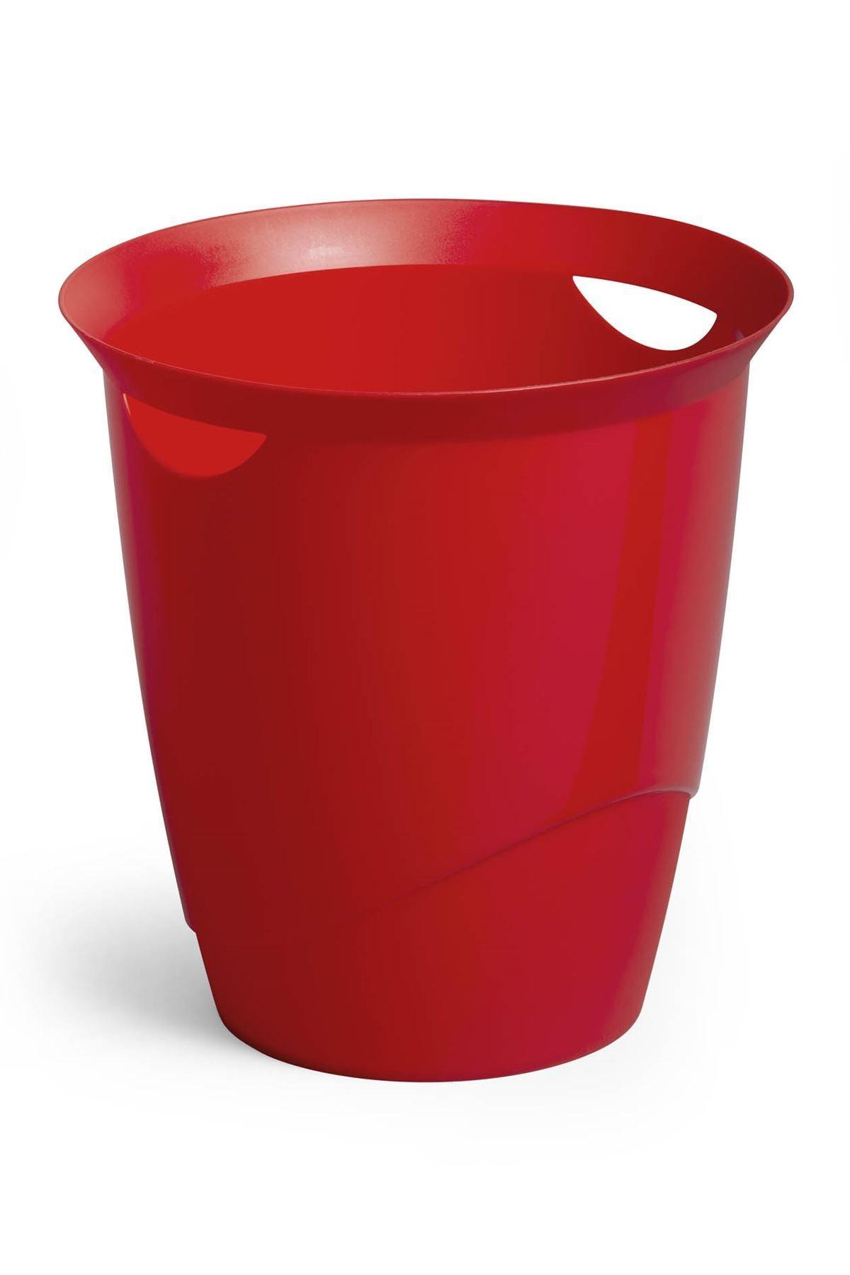 Showing Durable UK's Durable TREND Plastic Waste Recycling Bin | 16 Litre | Red, available as SKU 1701710080 with EAN 7318081710088.