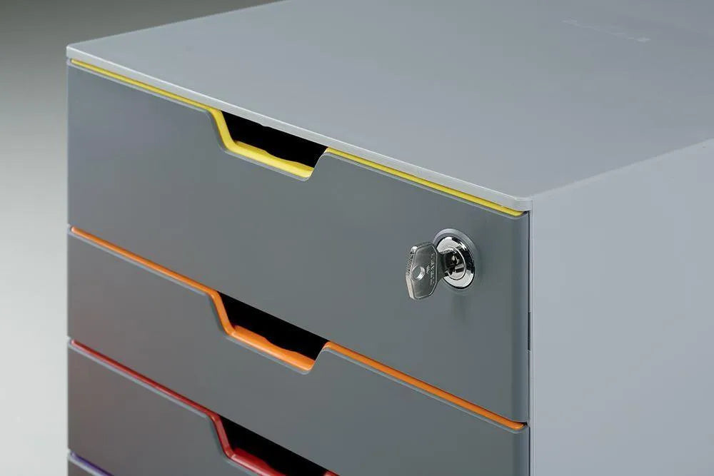 Showing Durable UK's Durable VARICOLOR SAFE 4 Drawer Lockable GDPR Colour Coded Desktop Storage | A4+, available as SKU 760627 with EAN 4005546702414.