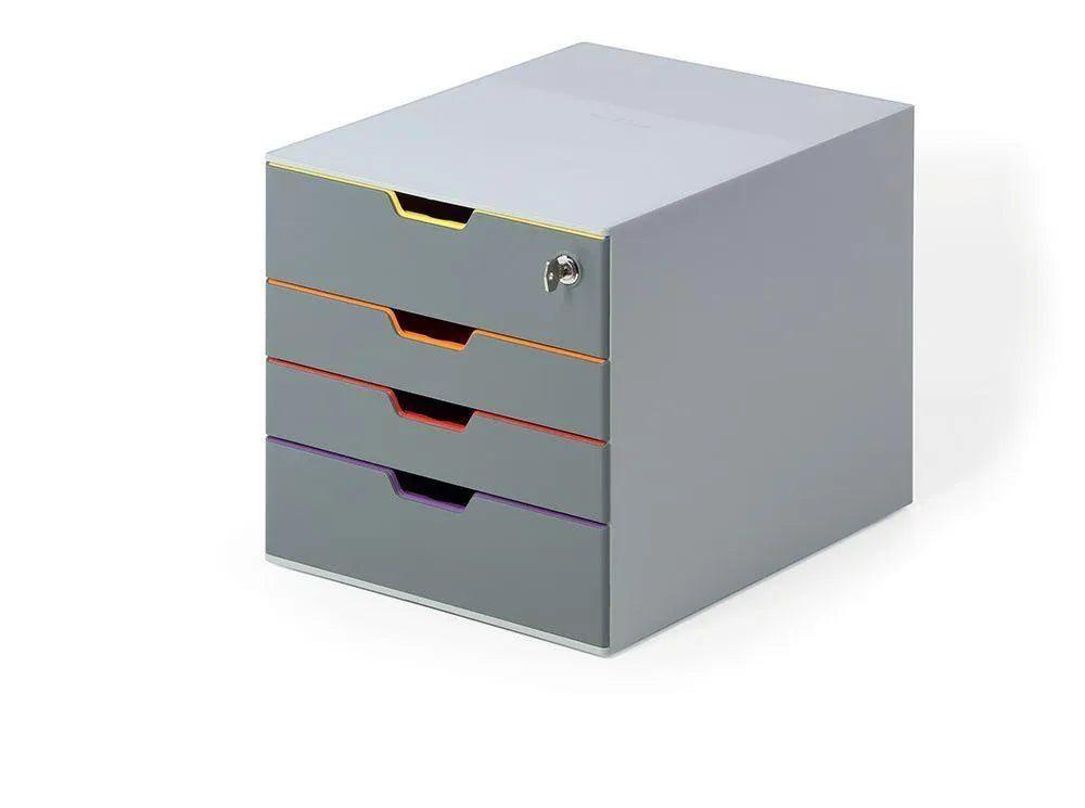 Showing Durable UK's Durable VARICOLOR SAFE 4 Drawer Lockable GDPR Colour Coded Desktop Storage | A4+, available as SKU 760627 with EAN 4005546702414.