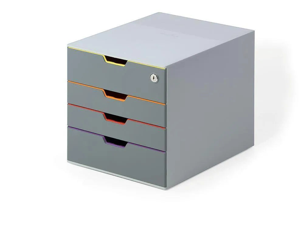 Showing Durable UK's Durable VARICOLOR SAFE 4 Drawer Lockable GDPR Colour Coded Desktop Storage | A4+, available as SKU 760627 with EAN 4005546702414.