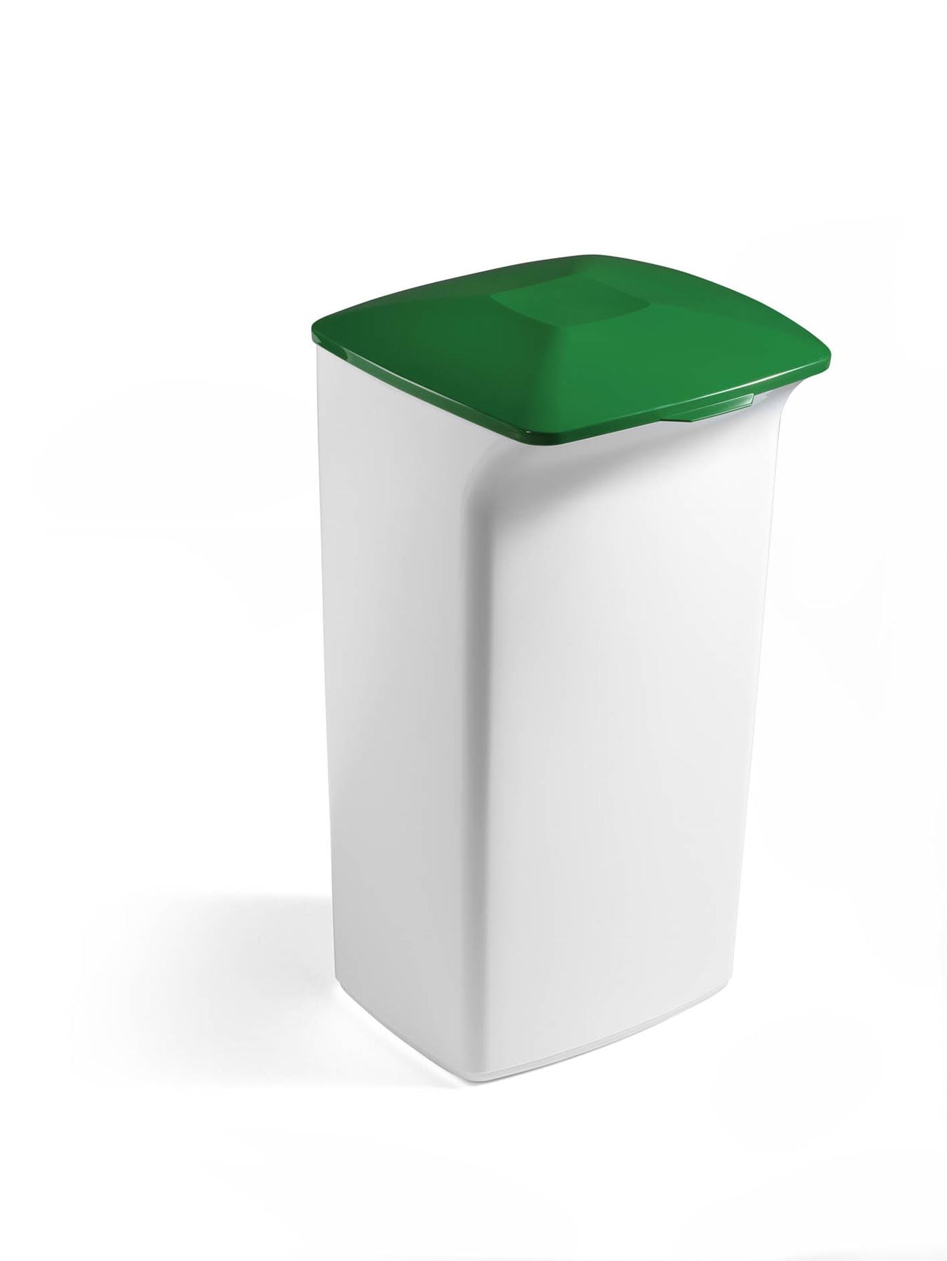 Durable DURABIN Square 40L Hinged Lid | Strong Recycling Waste Bin Lid | Green