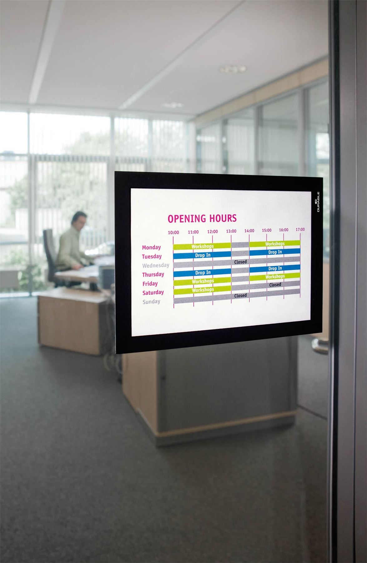 Durable DURAFRAME Self Adhesive Magnetic Signage Frame | A5 Black