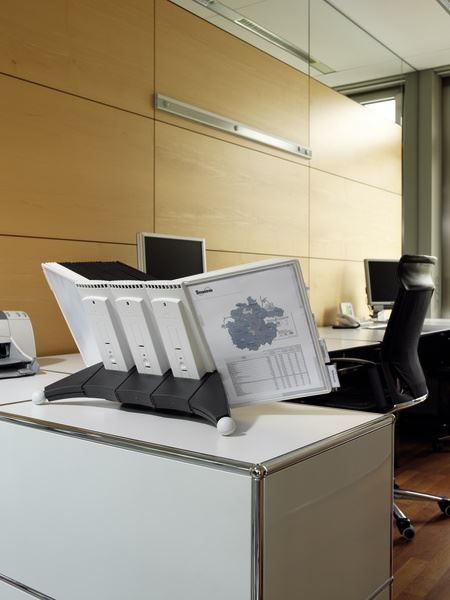 Durable SHERPA TABLE Extension Set | Module and 10 Panels | A4 Black & Grey