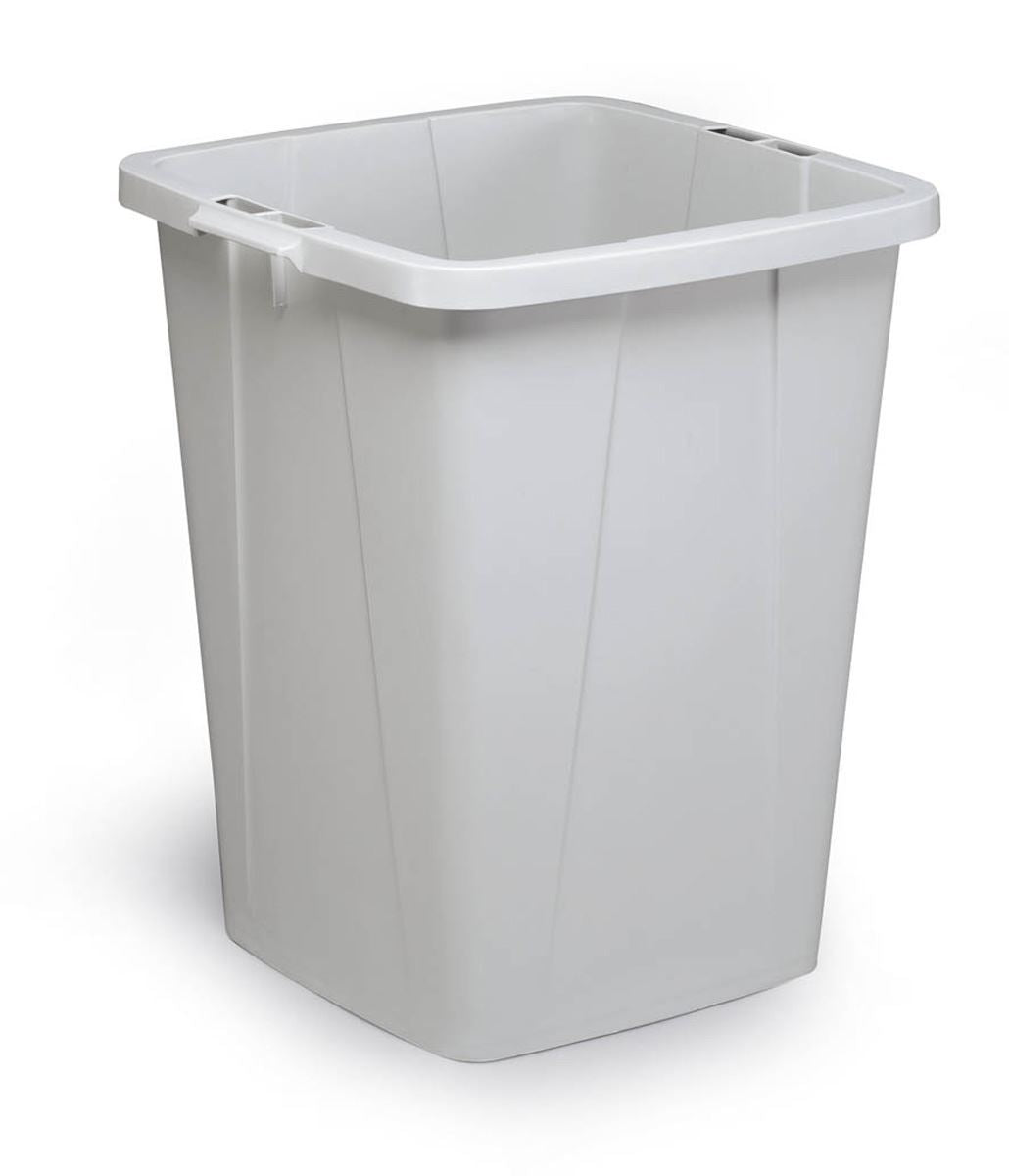 Durable 90L Waste Bin Grey | Square Recycling Bin | Food Bin | DURABIN