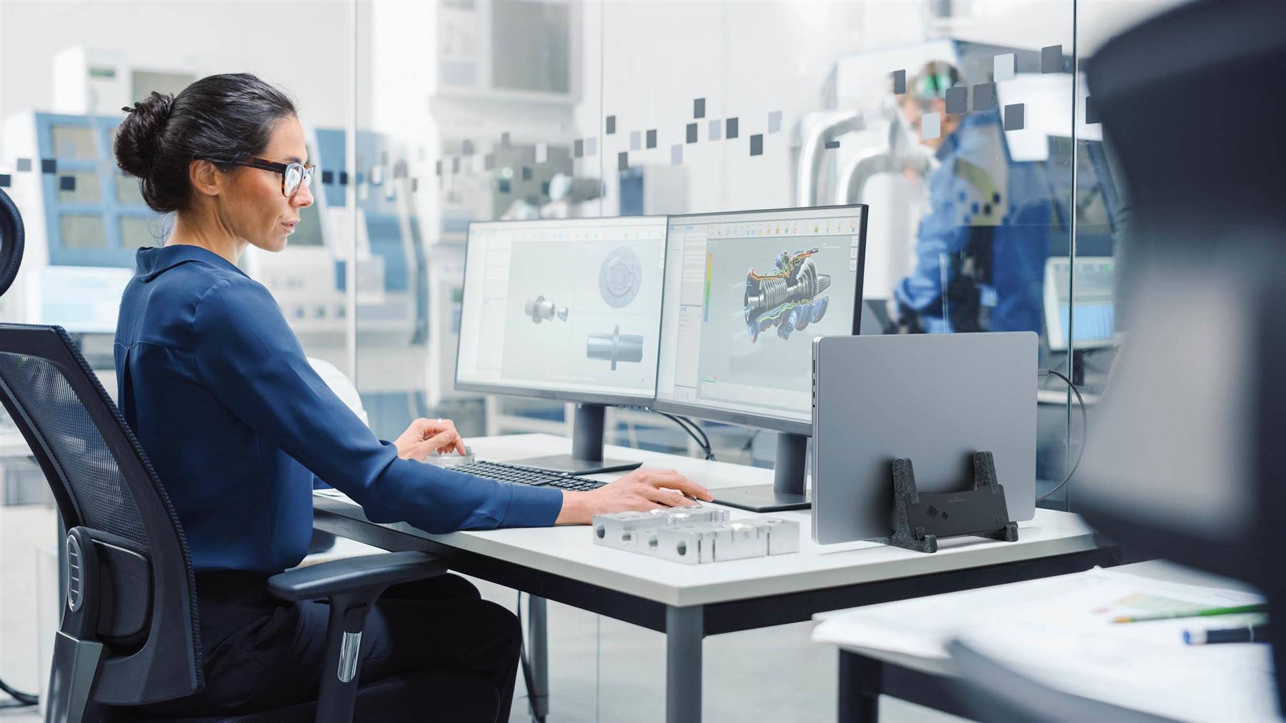 Durable Recycled Felt Vertical Laptop Stand Dock | 3-in-1 Holder | Teal