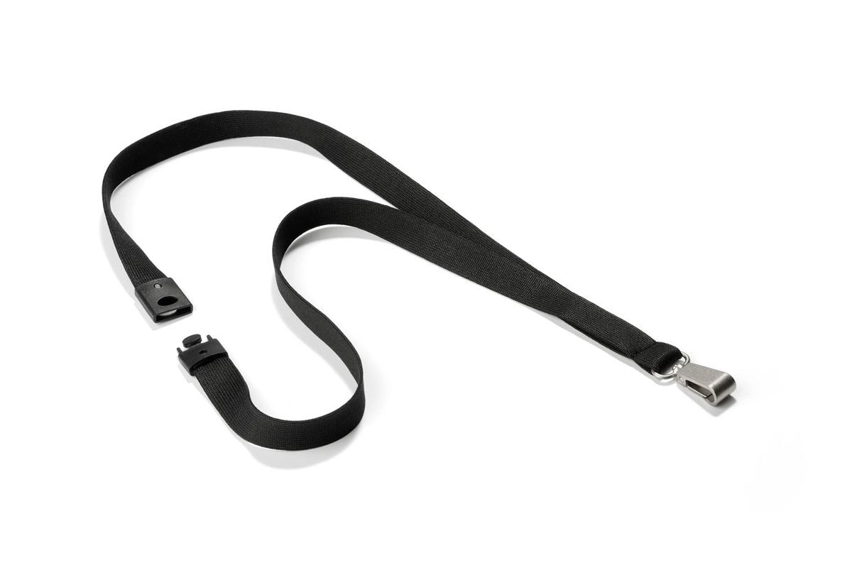 Durable Soft Premium Lanyards with Clip and Safety Release | 10 Pack | Black