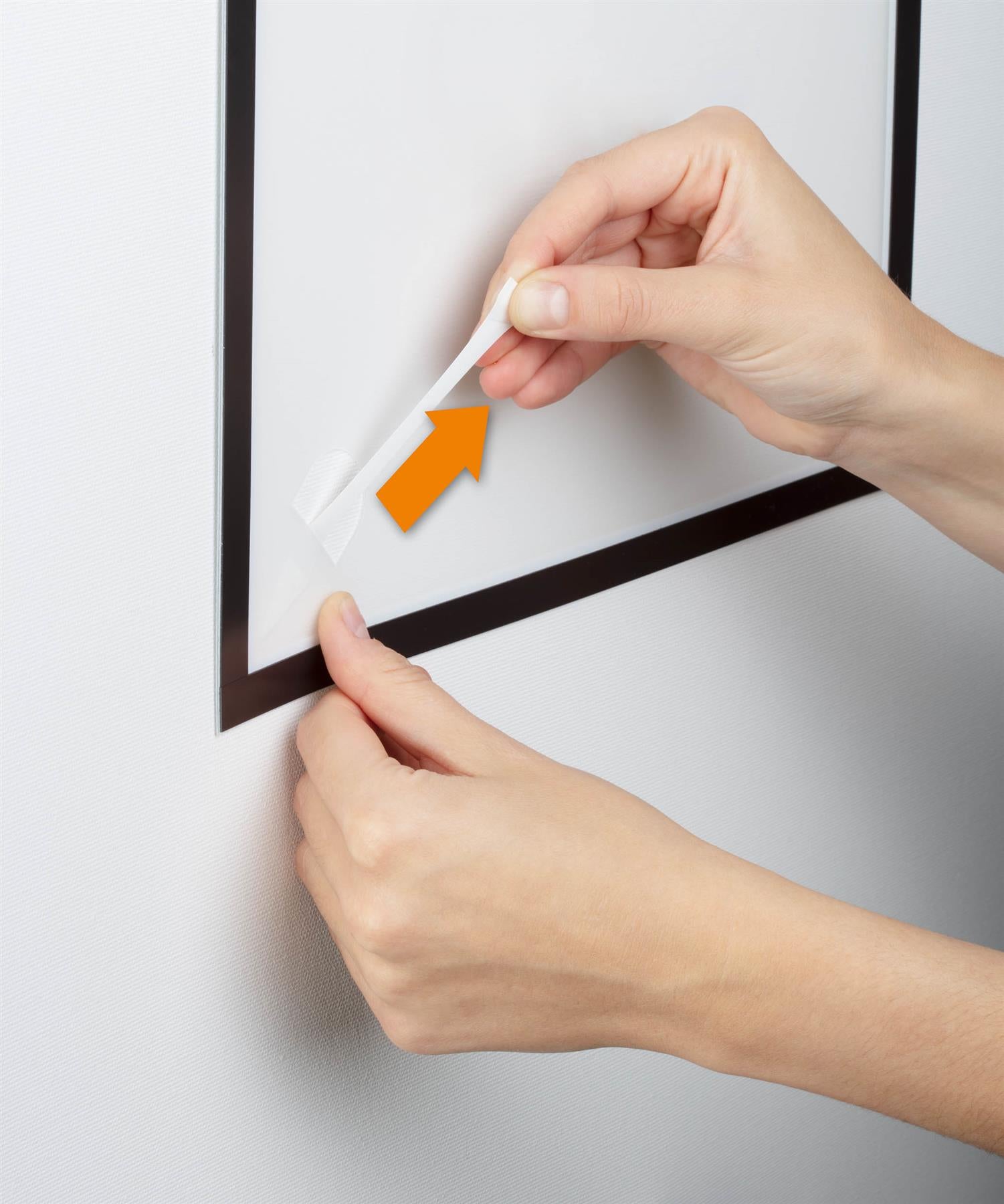 Durable DURAFRAME Wallpaper Self Adhesive Magnetic Signage Frame | A4 Silver