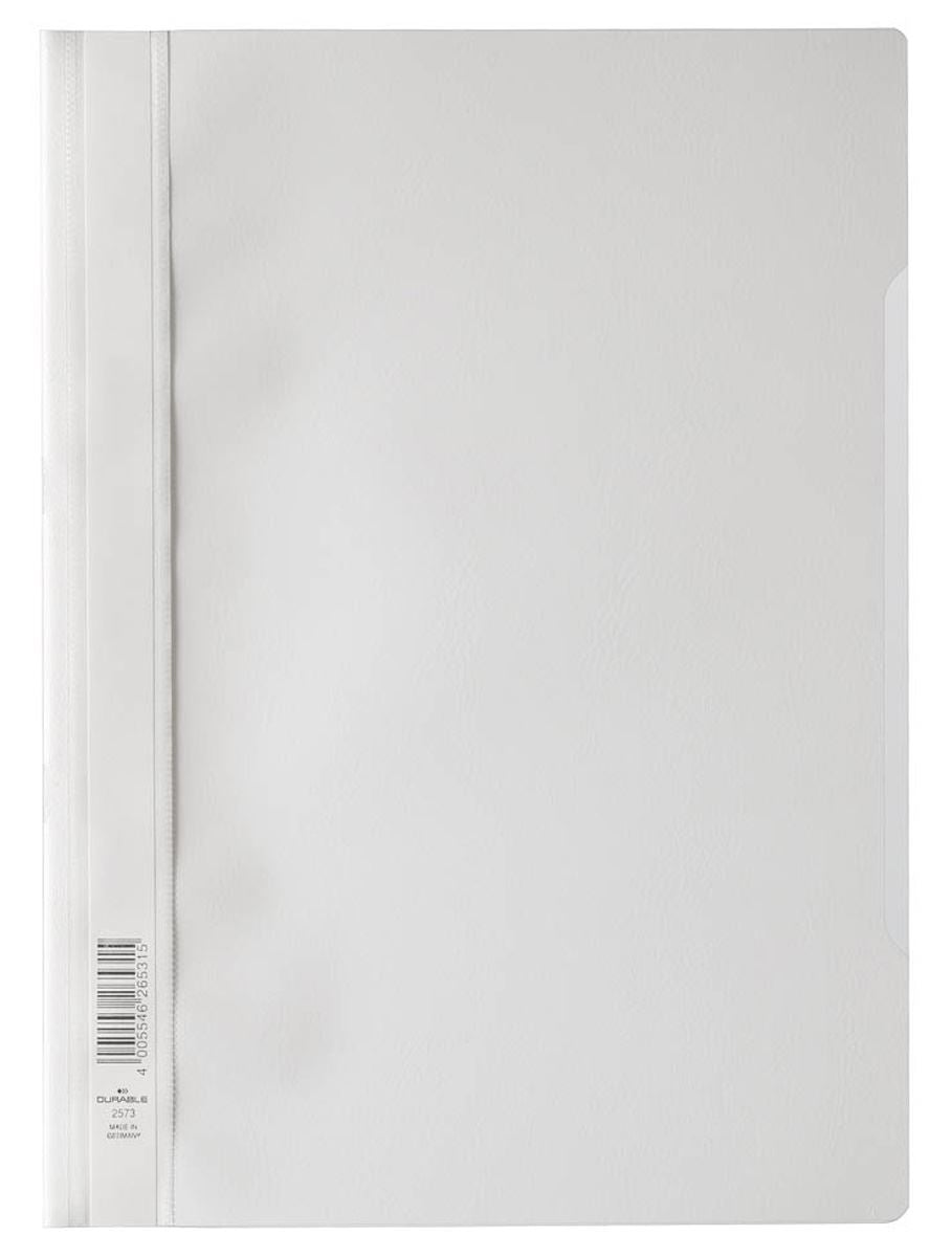 Durable Clear View Project Folder Document Report File | 50 Pack | A4 White