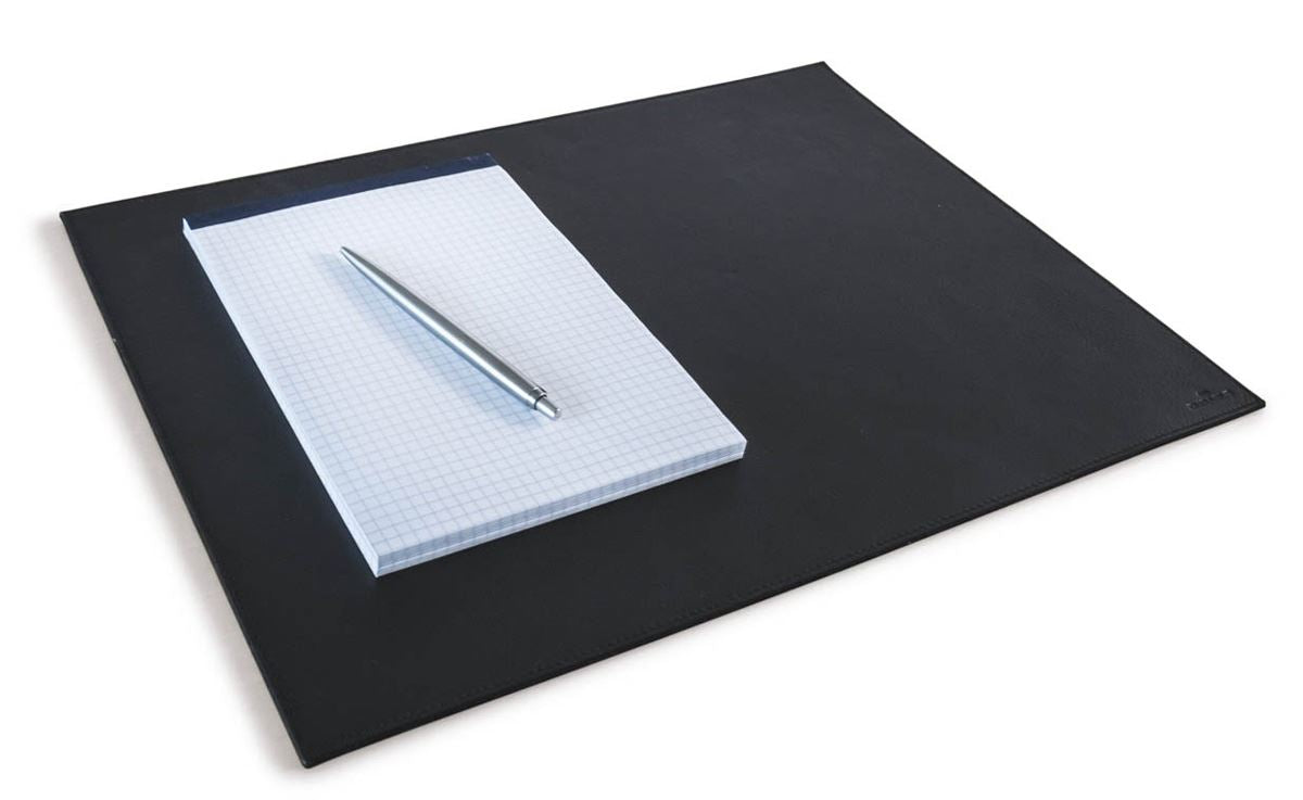 Durable Genuine Leather Non-Slip Desk Mat PC Keyboard Pad | 42x30 cm | Black