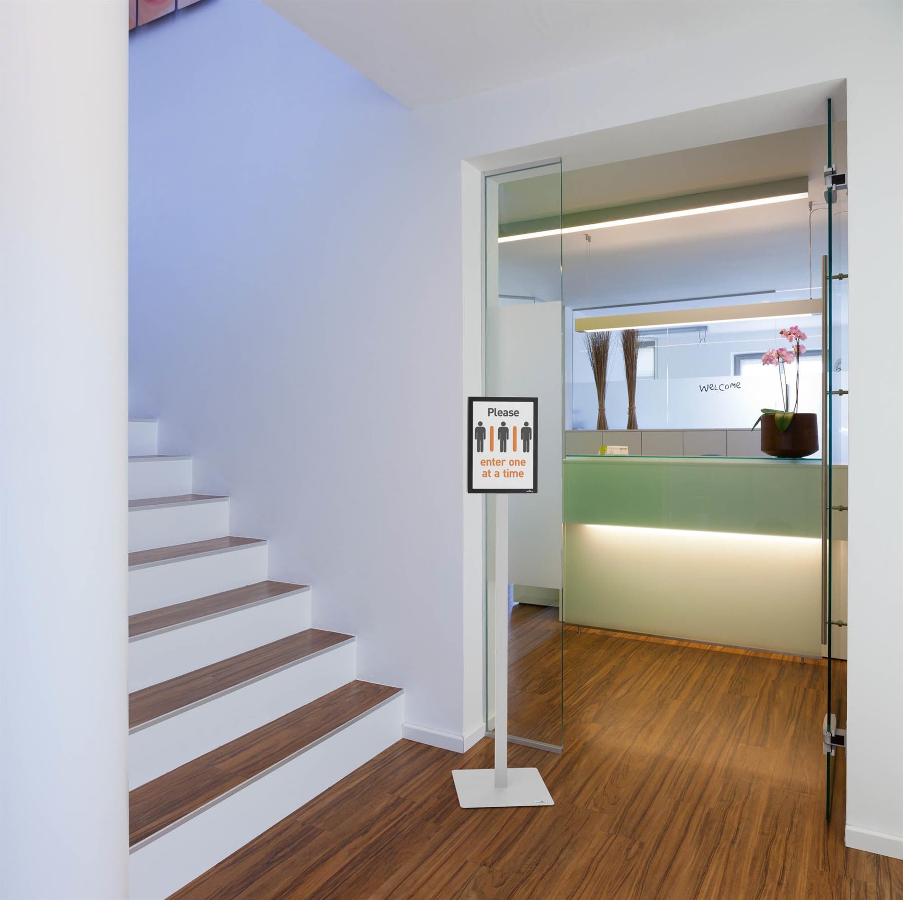Durable INFO STAND BASIC Aluminium Display Panel Info Floor Sign A4 | 1.3m