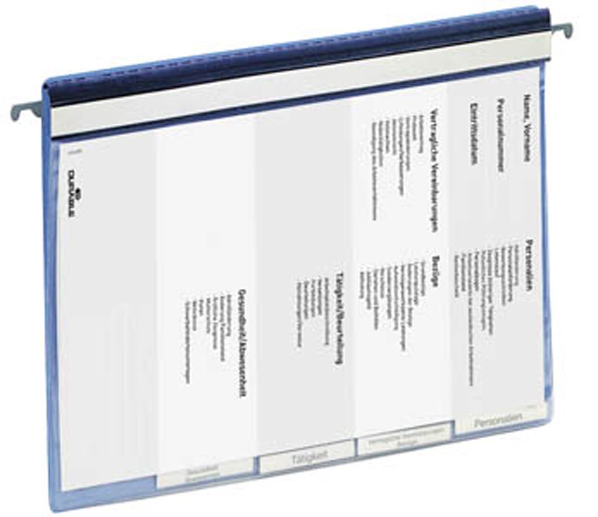 Durable Personnel Suspension Rail Folder Document Report File | A4 Blue