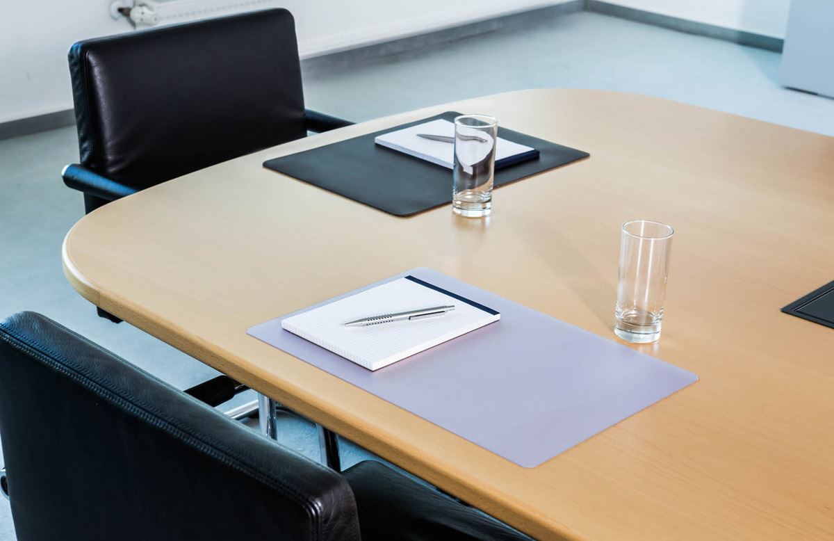 Durable DURAGLAS Clear Waterproof Non-Slip Desk Pad Protector Mat | 42 x 30 cm