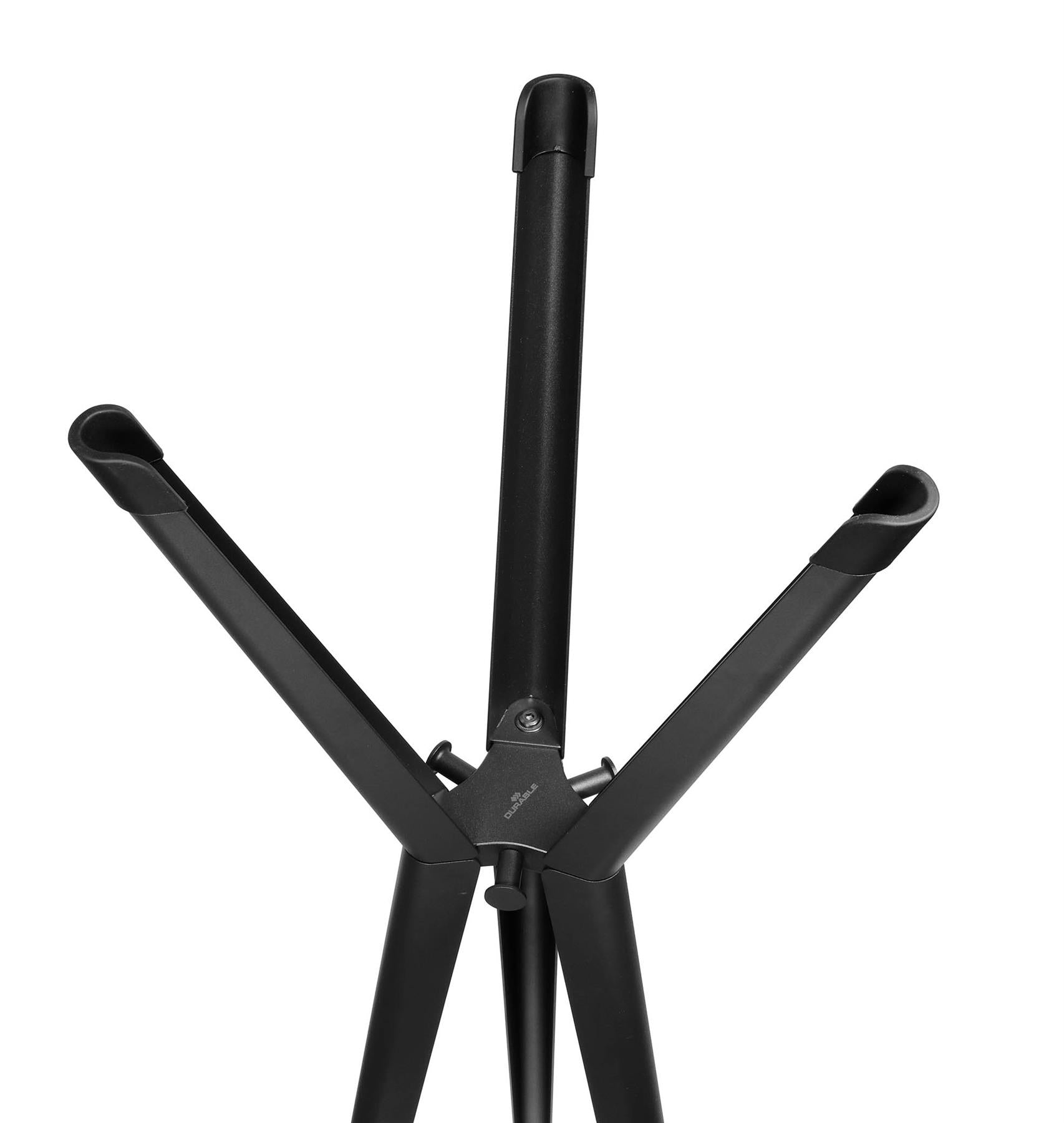 Durable DURASTORE Aluminium Coat Stand Freestanding 6 Hooks Clothes Rack | Black
