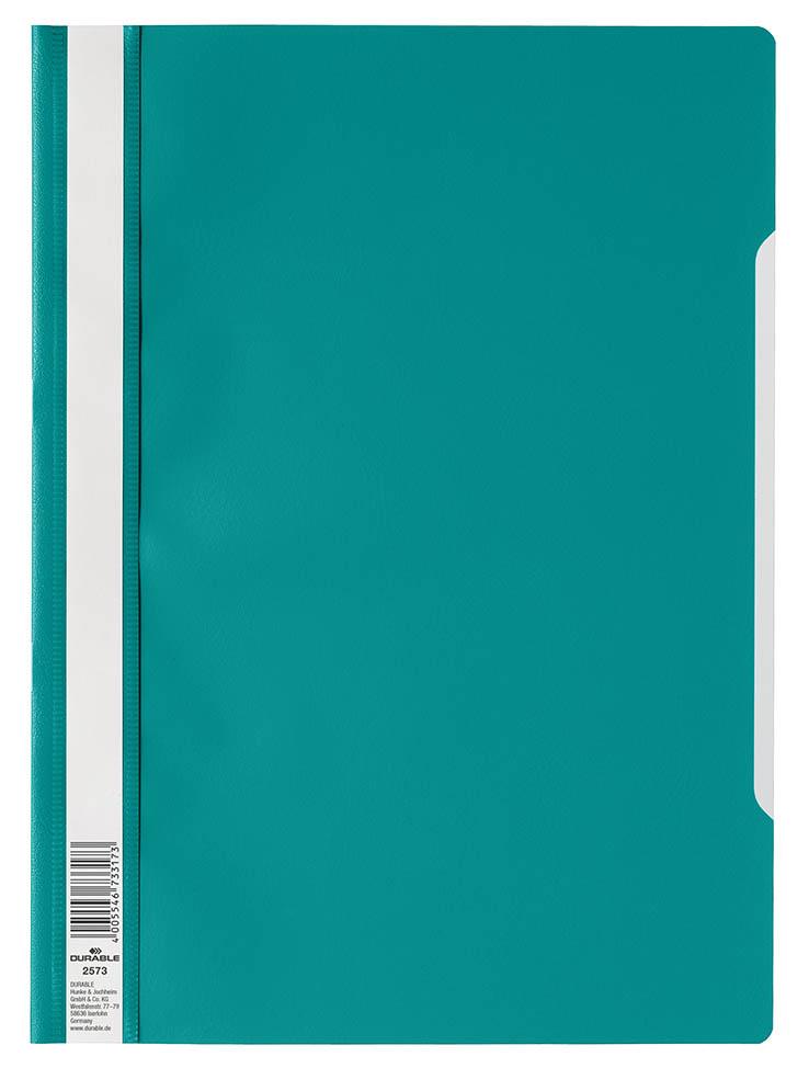 Durable Clear View Project Folder Document Report File | 50 Pack | A4 Dark Green